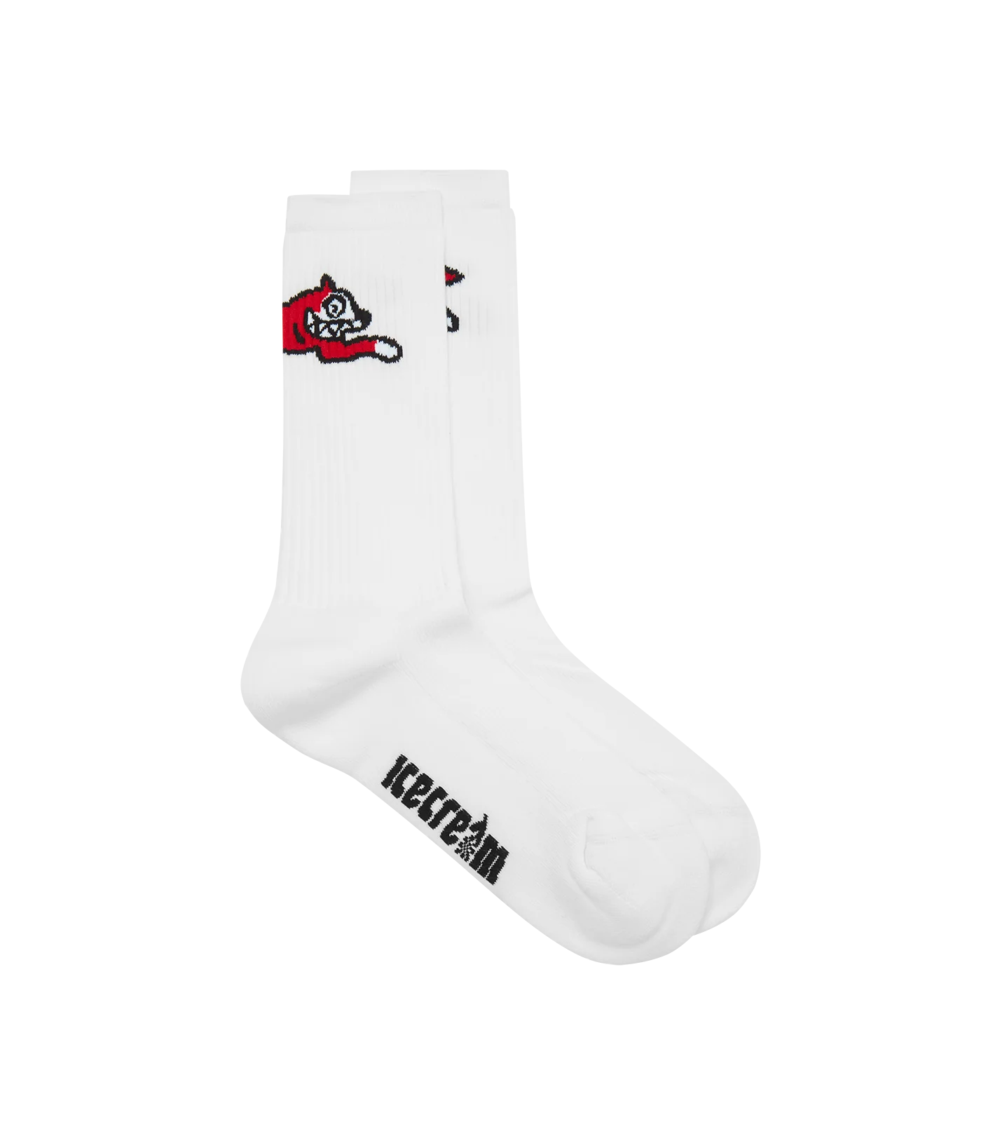6 PACK RUNNING DOG SOCKS - BLACK/WHITE - Image 3