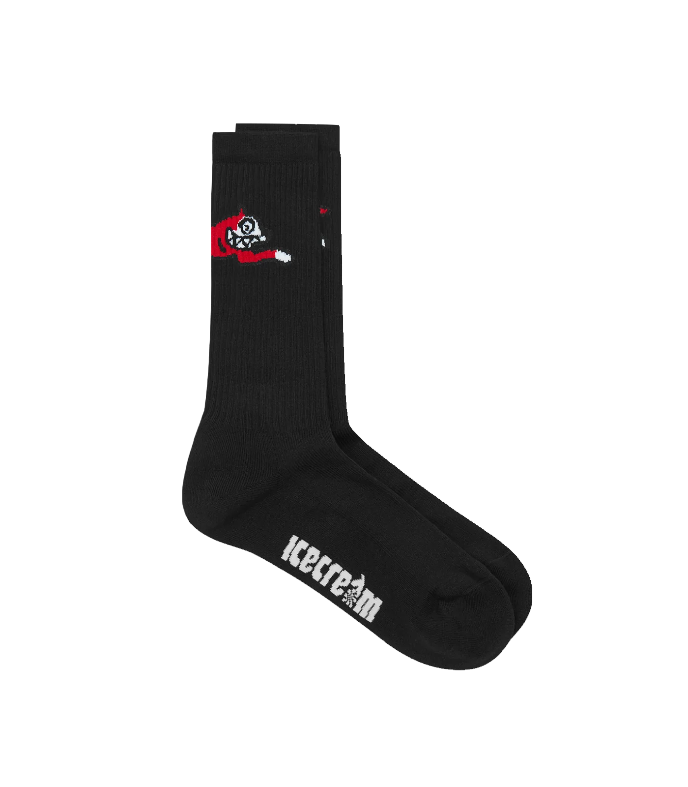6 PACK RUNNING DOG SOCKS - BLACK/WHITE - Image 4