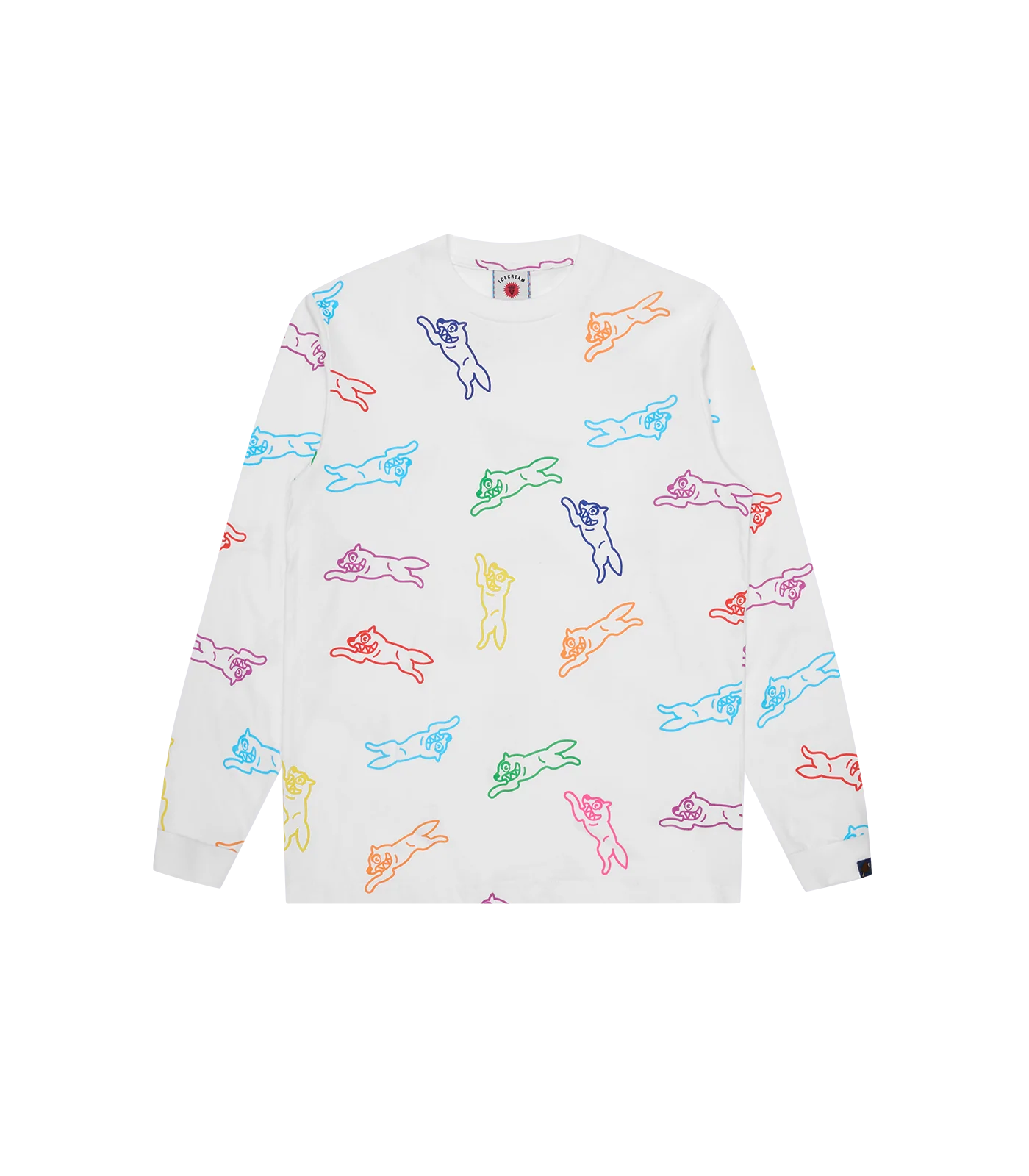 A/O RUNNING DOG L/S T-SHIRT - WHITE