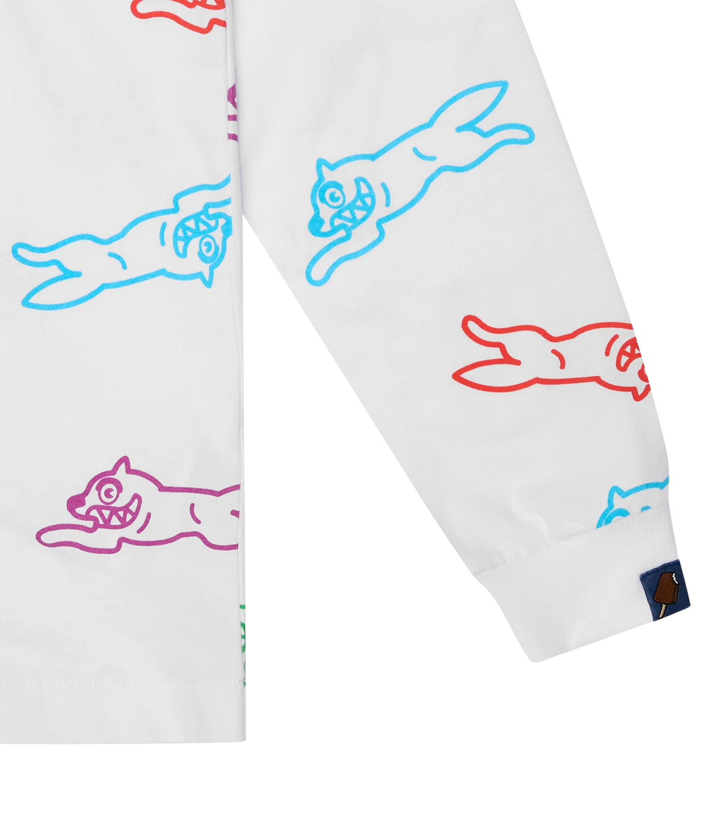 A/O RUNNING DOG L/S T-SHIRT - WHITE - Image 3