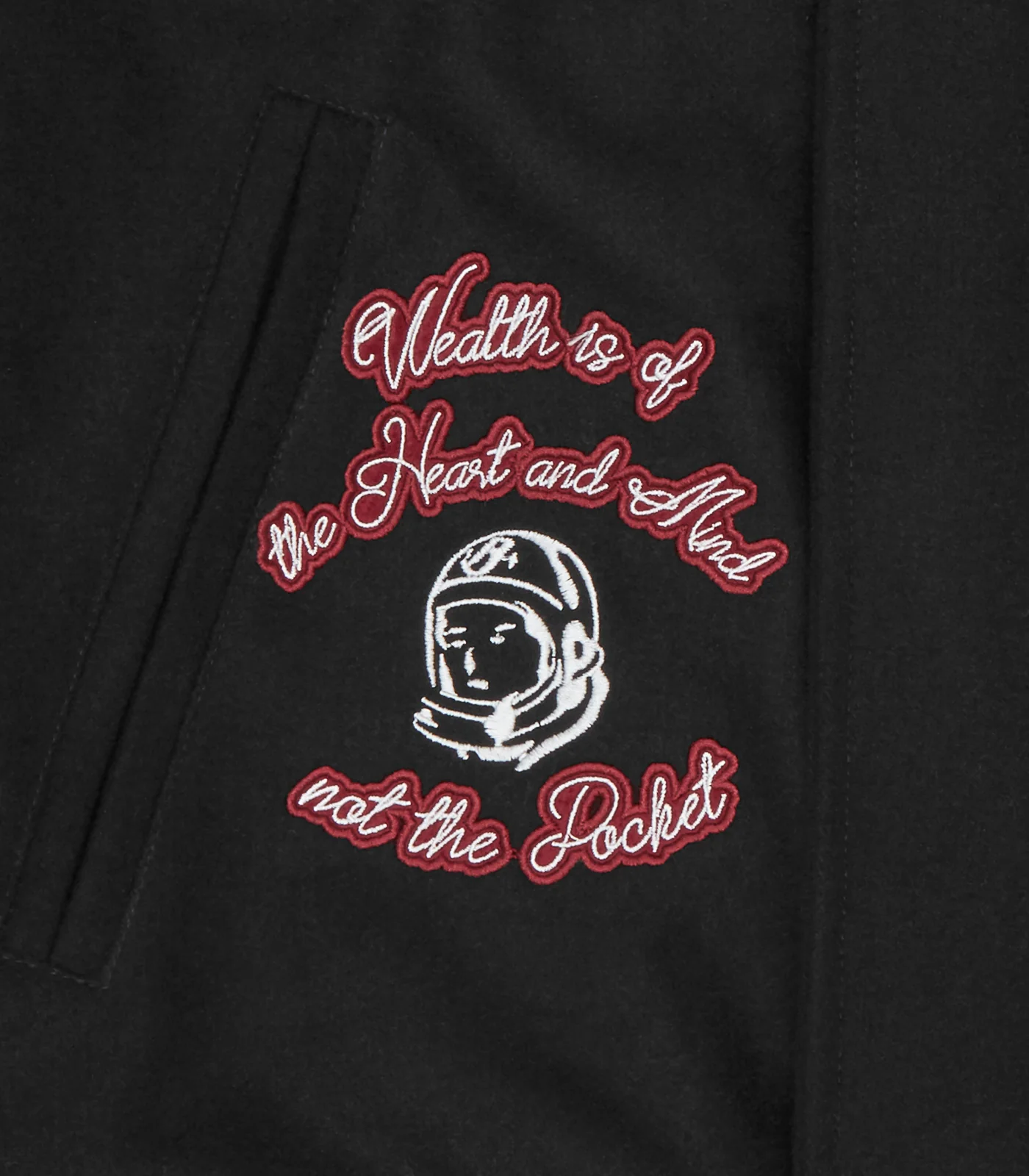 ALUMNI COLLARED VARSITY JACKET - BLACK - Image 7