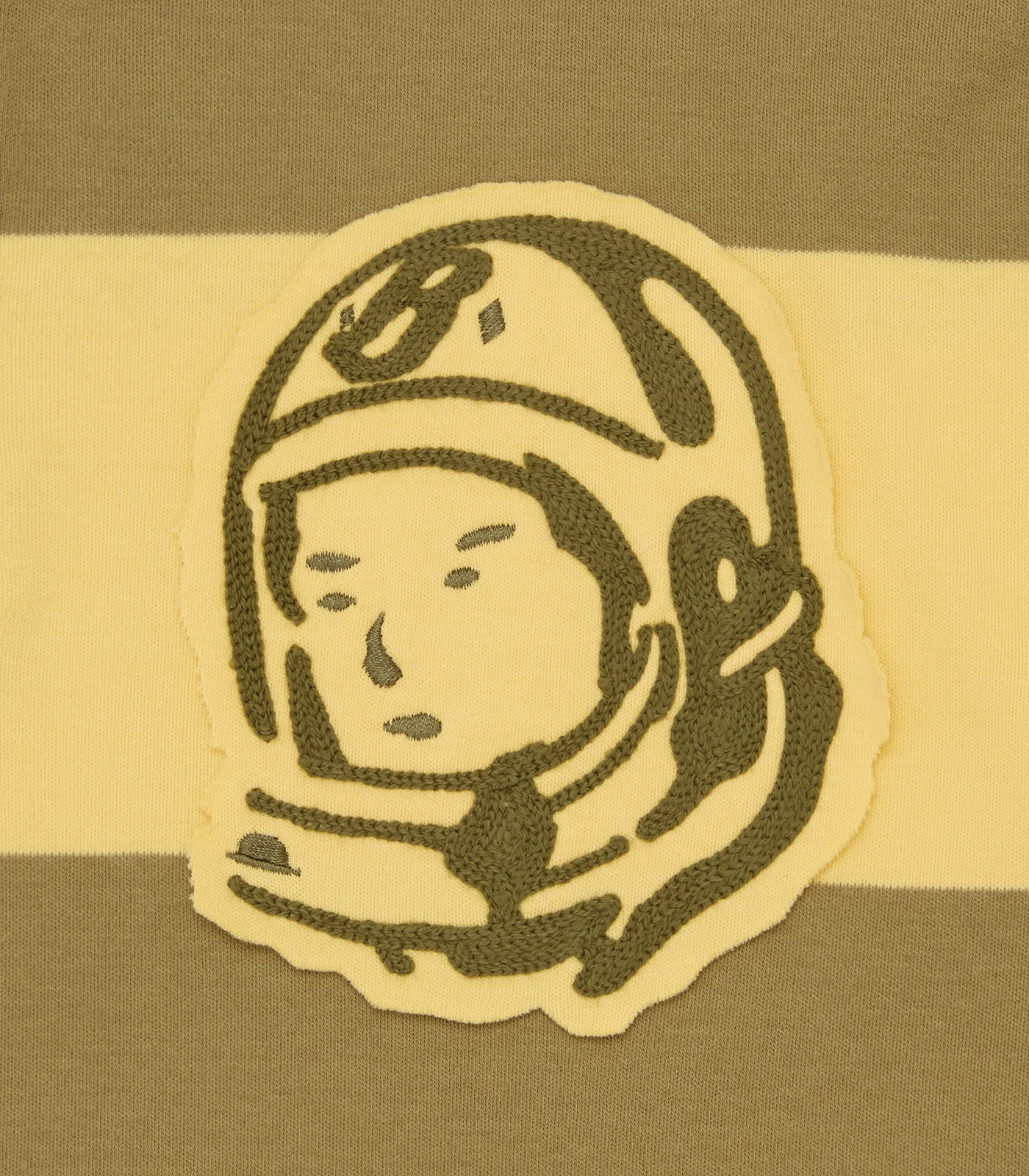 APPLIQUE ASTRO LAYERED STRIPE L/S RUGBY SHIRT - GREEN/YELLOW - Image 4