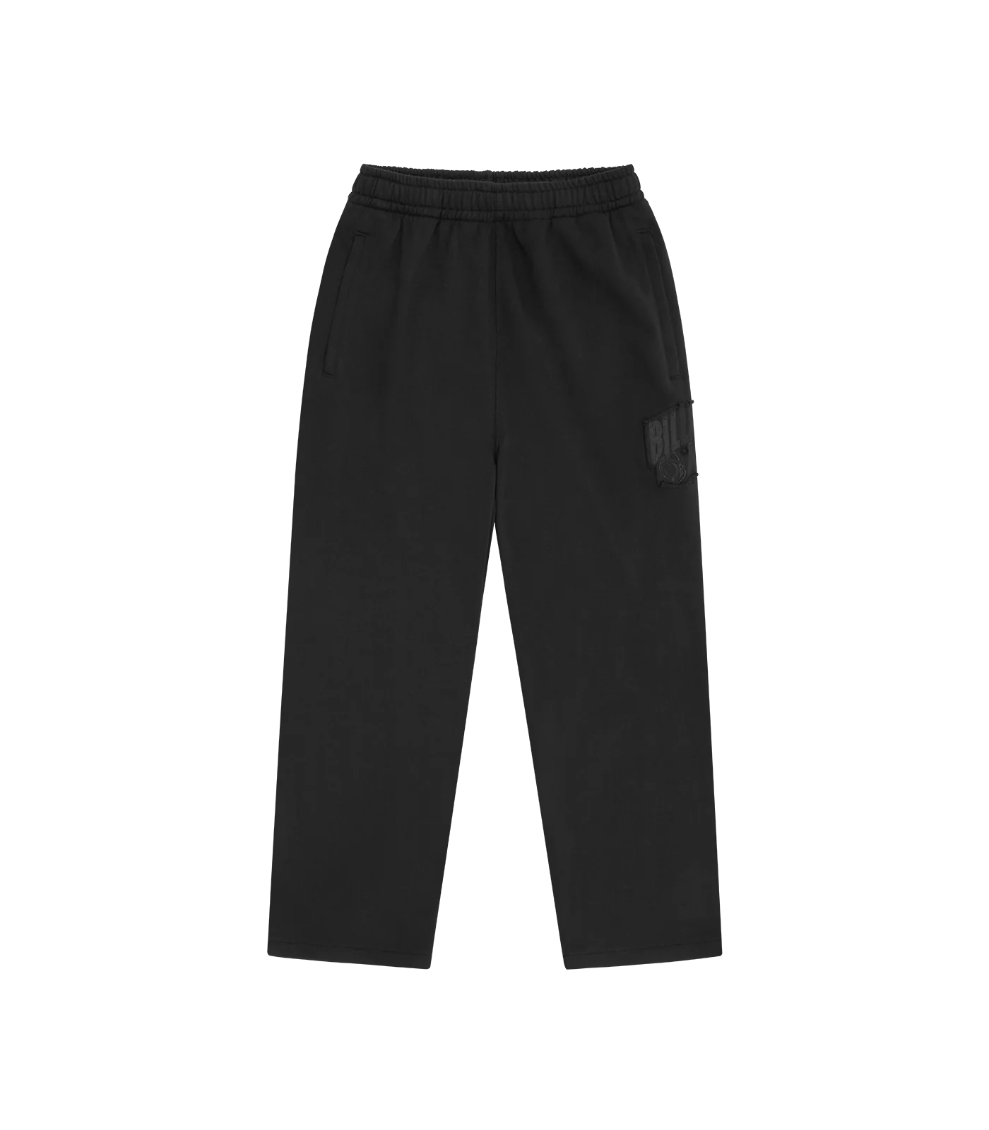 ARCH LOGO APPLIQUE WIDE LEG SWEATPANTS - BLACK