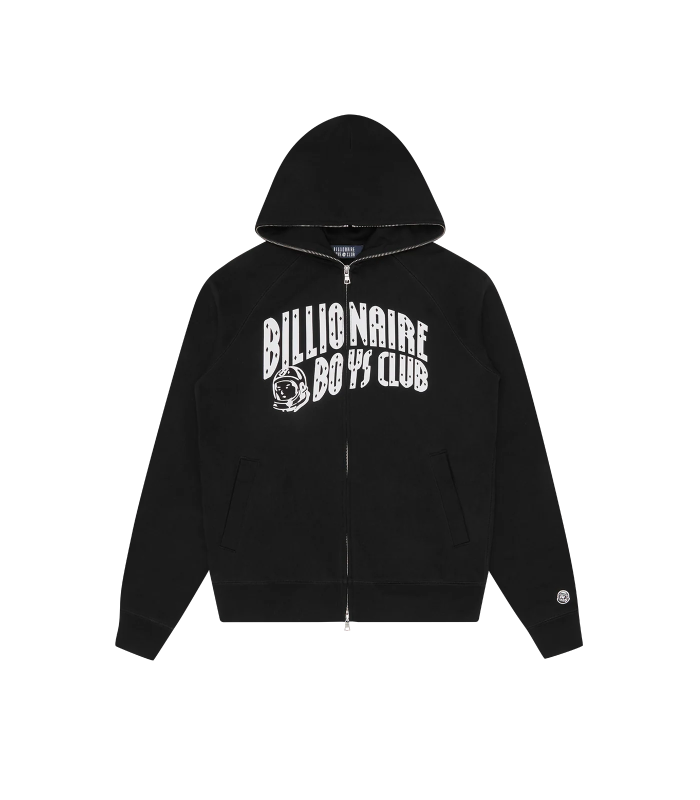ARCH LOGO FULL ZIP THROUGH HOOD - BLACK