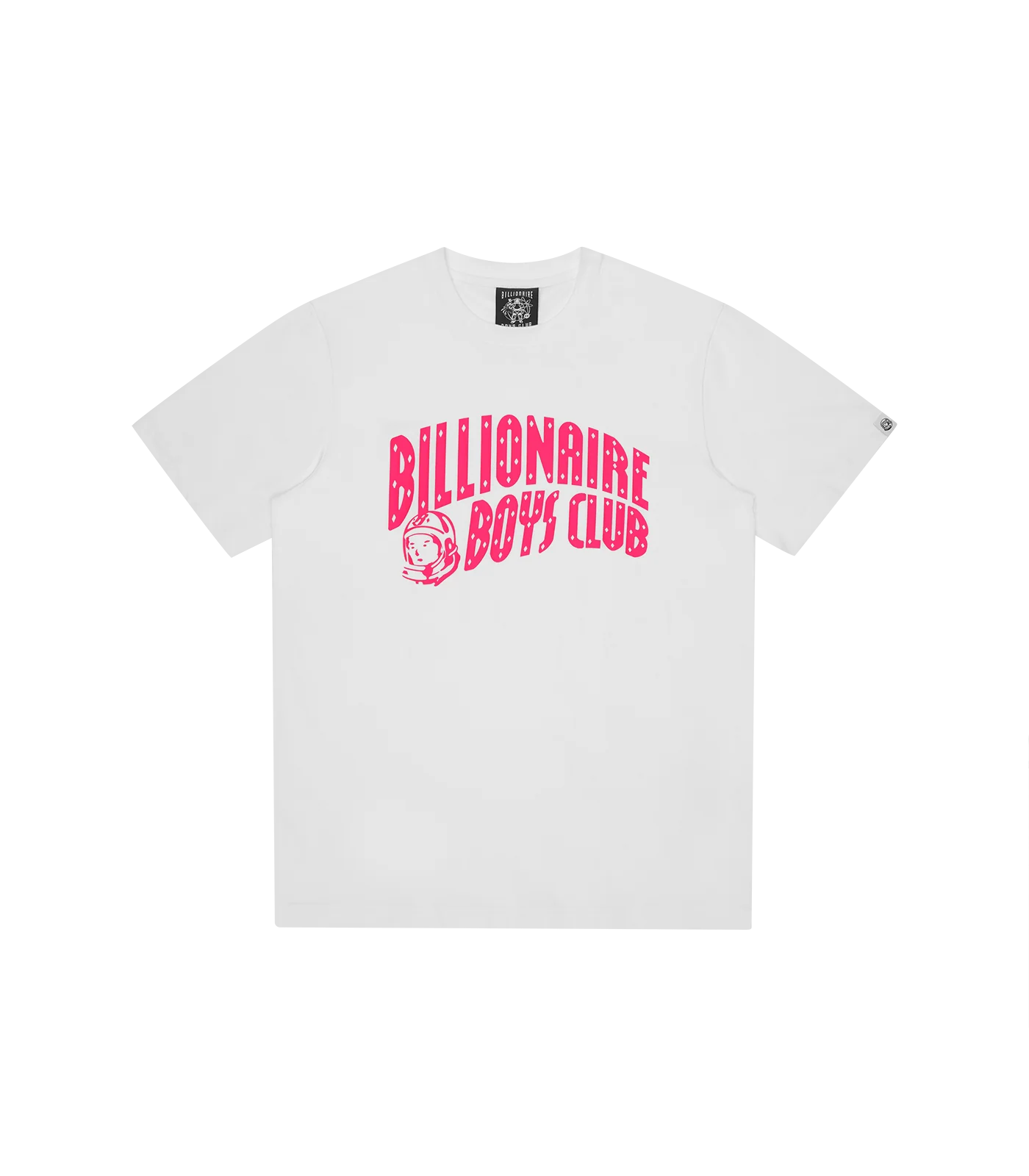 ARCH LOGO T-SHIRT - WHITE/PINK LOGO