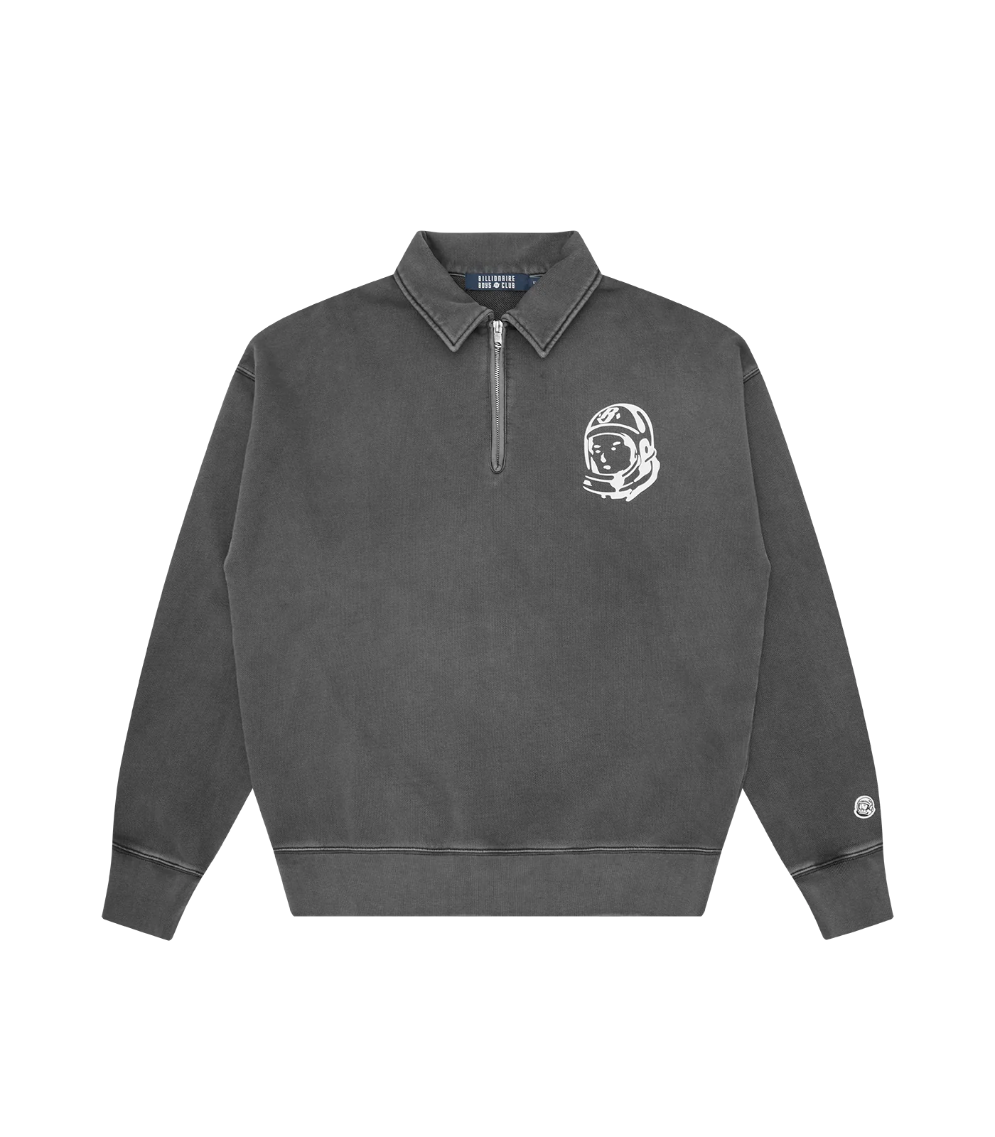 ARCH LOGO WASHED QUARTER ZIP - BLACK