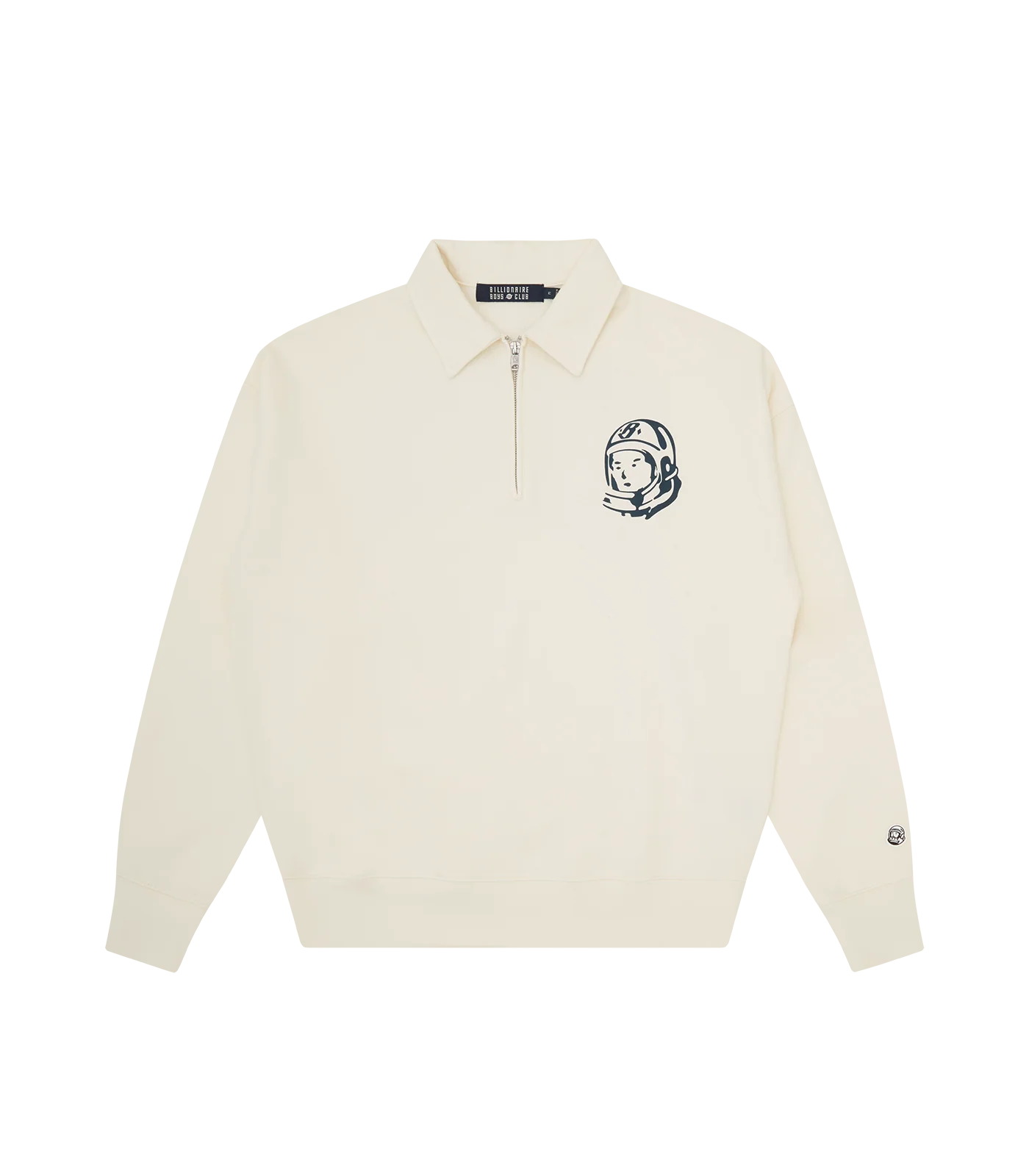 ARCH LOGO WASHED QUARTER ZIP - ECRU