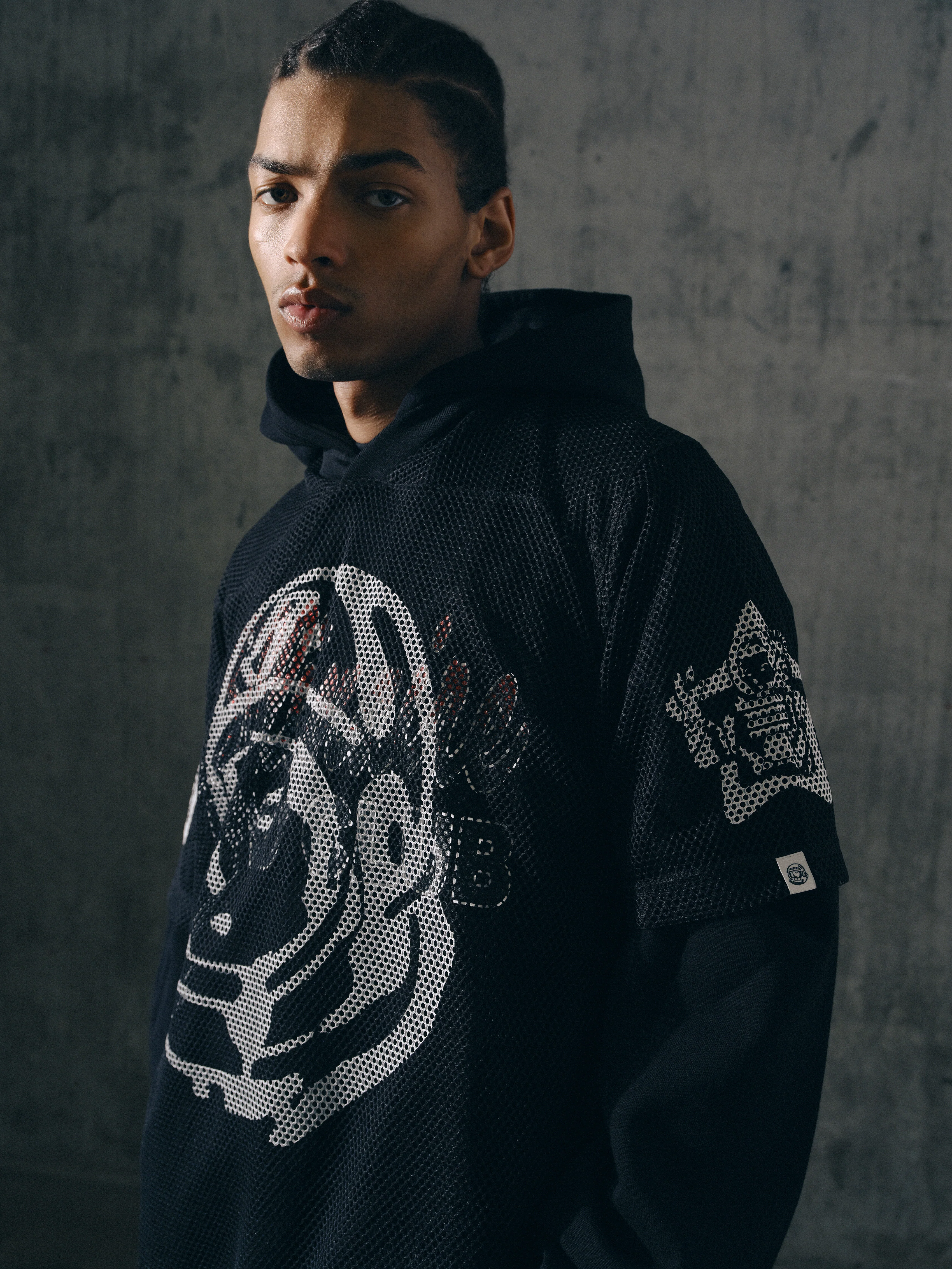 ASTRO BIG MESH FOOTBALL SHIRT - BLACK - Image 3