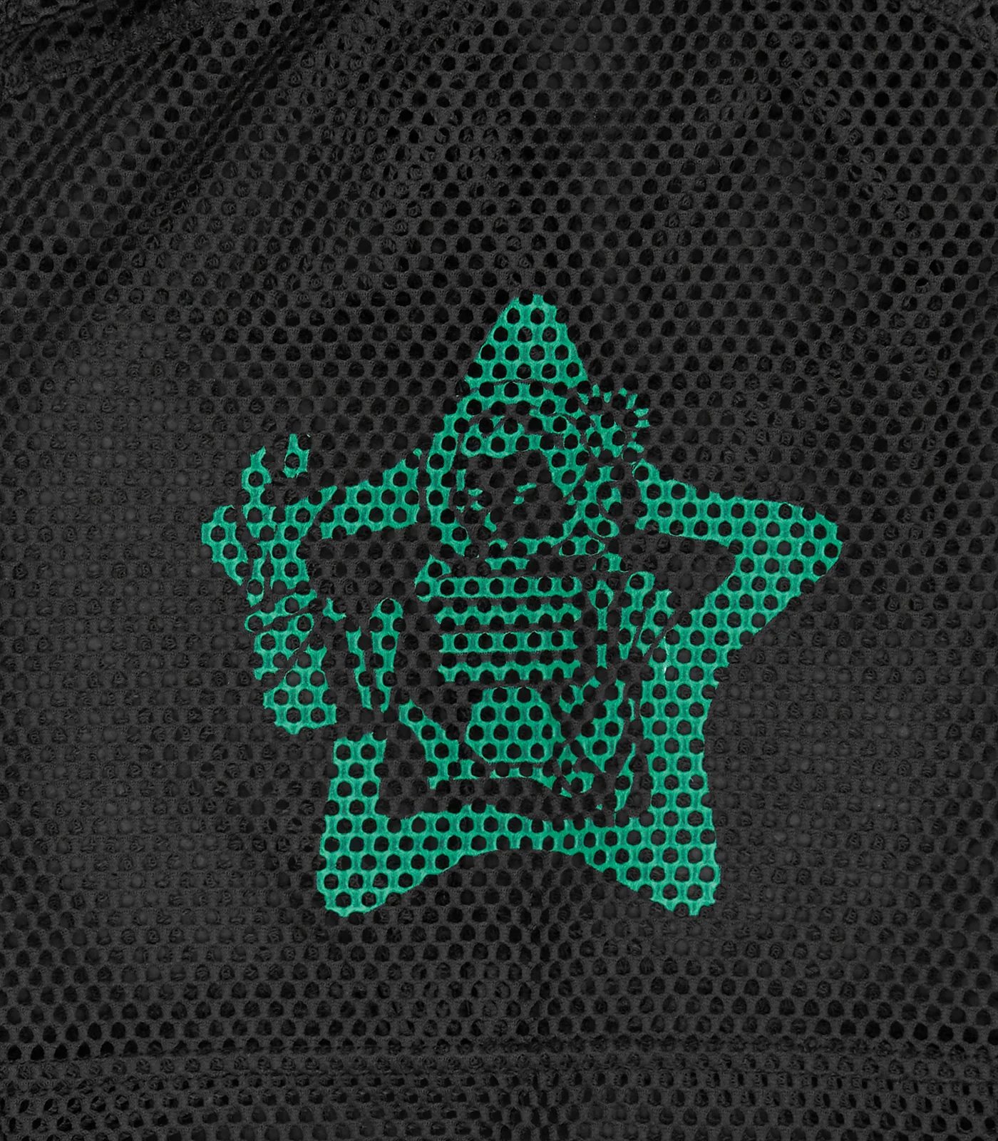 ASTRO BIG MESH FOOTBALL T-SHIRT - BLACK - Image 5