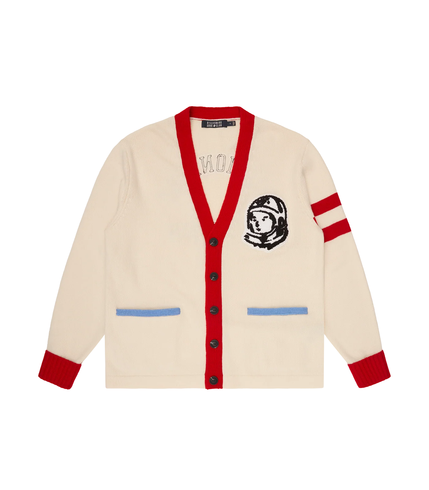 ASTRO COLLEGE KNITTED CARDIGAN - ECRU