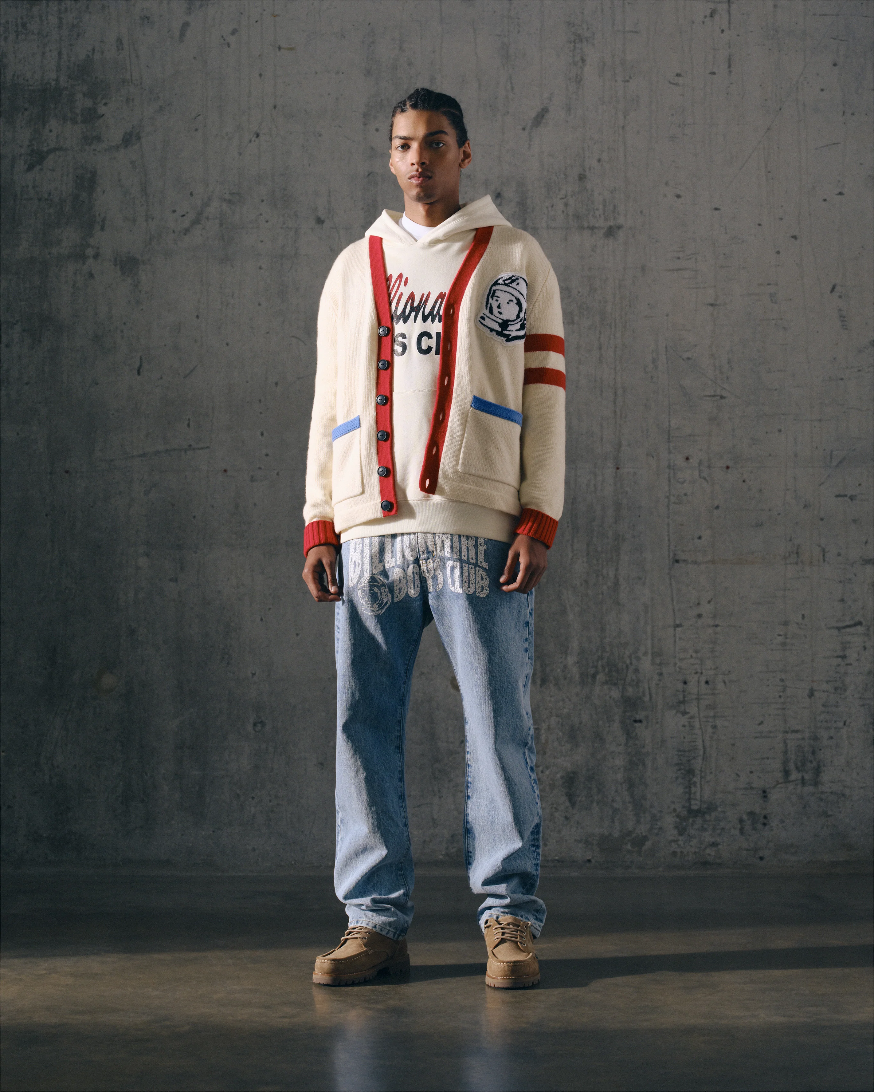 ASTRO COLLEGE KNITTED CARDIGAN - ECRU - Image 4