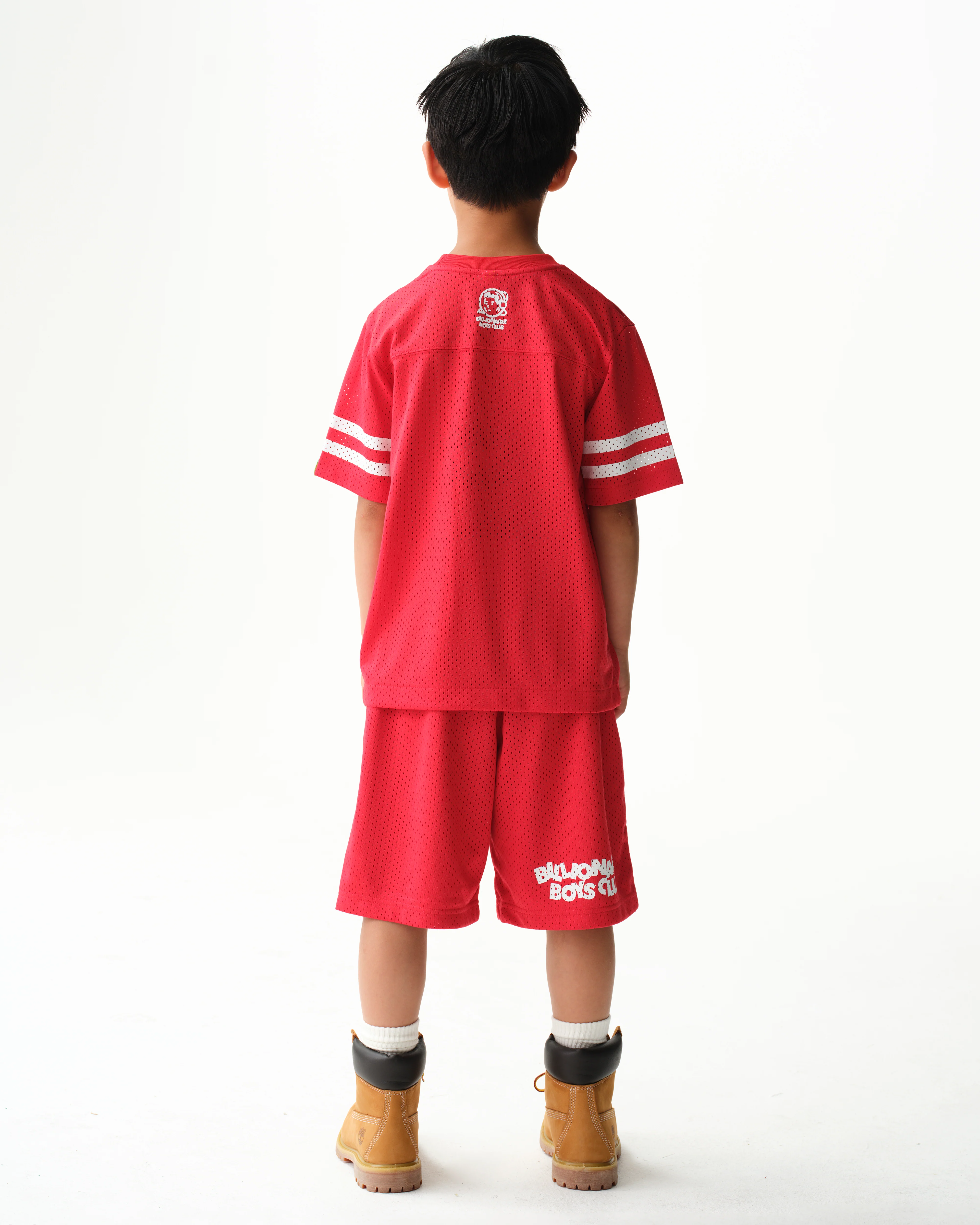 KIDS ASTRO MESH FOOTBALL TOP - RED - Image 4