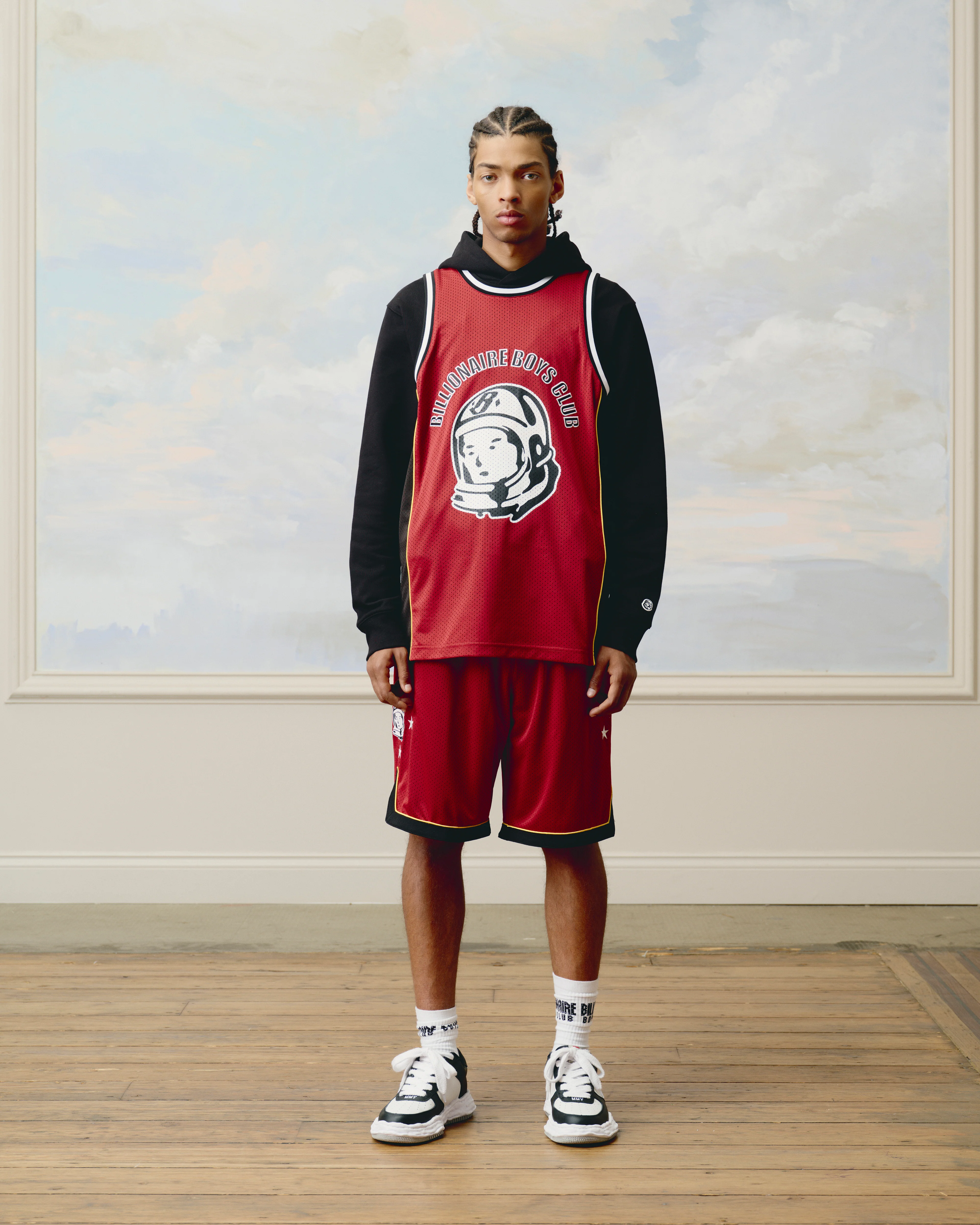 ASTRO STAR MESH BASKETBALL SHORTS - RED - Image 2