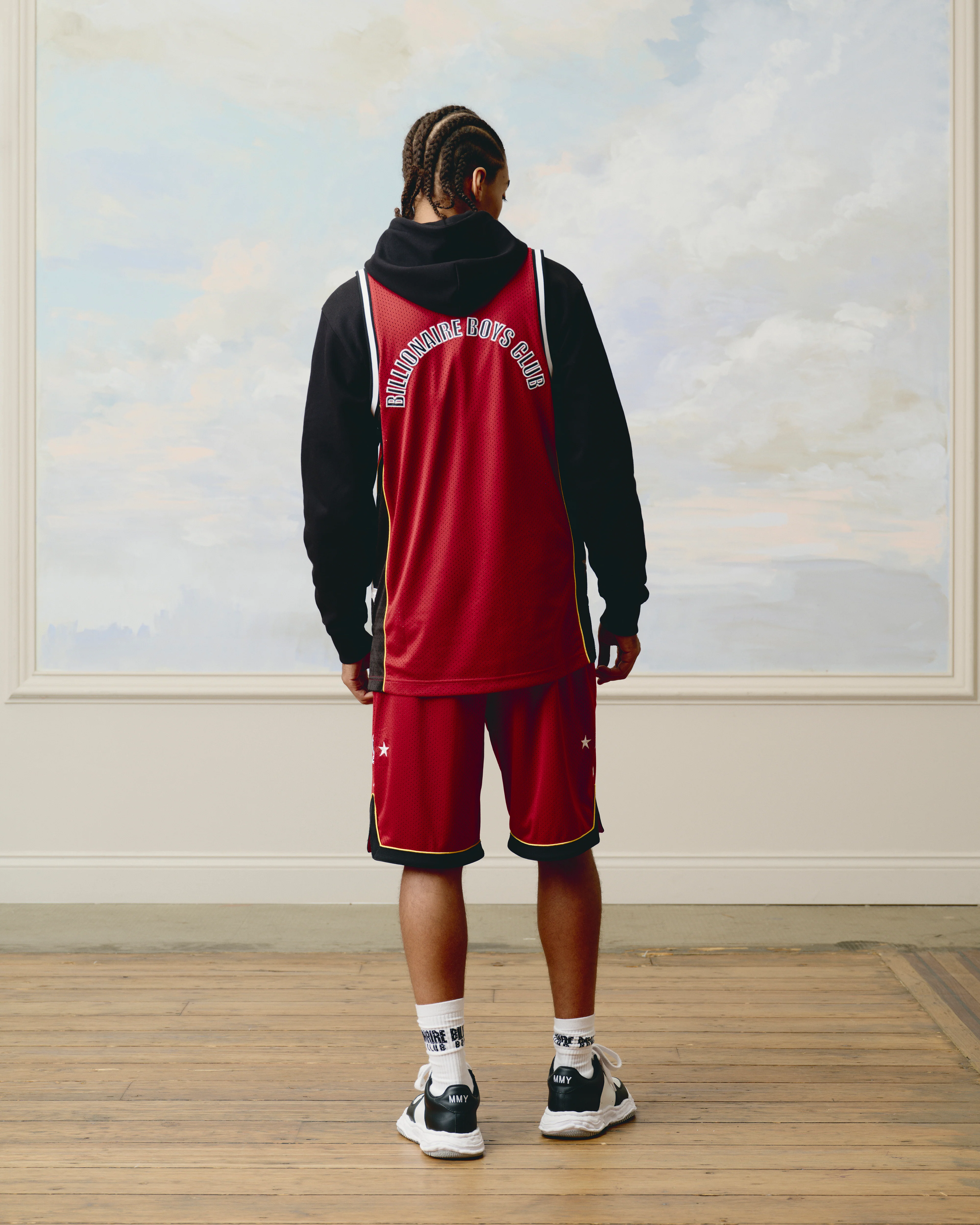 ASTRO STAR MESH BASKETBALL SHORTS - RED - Image 3