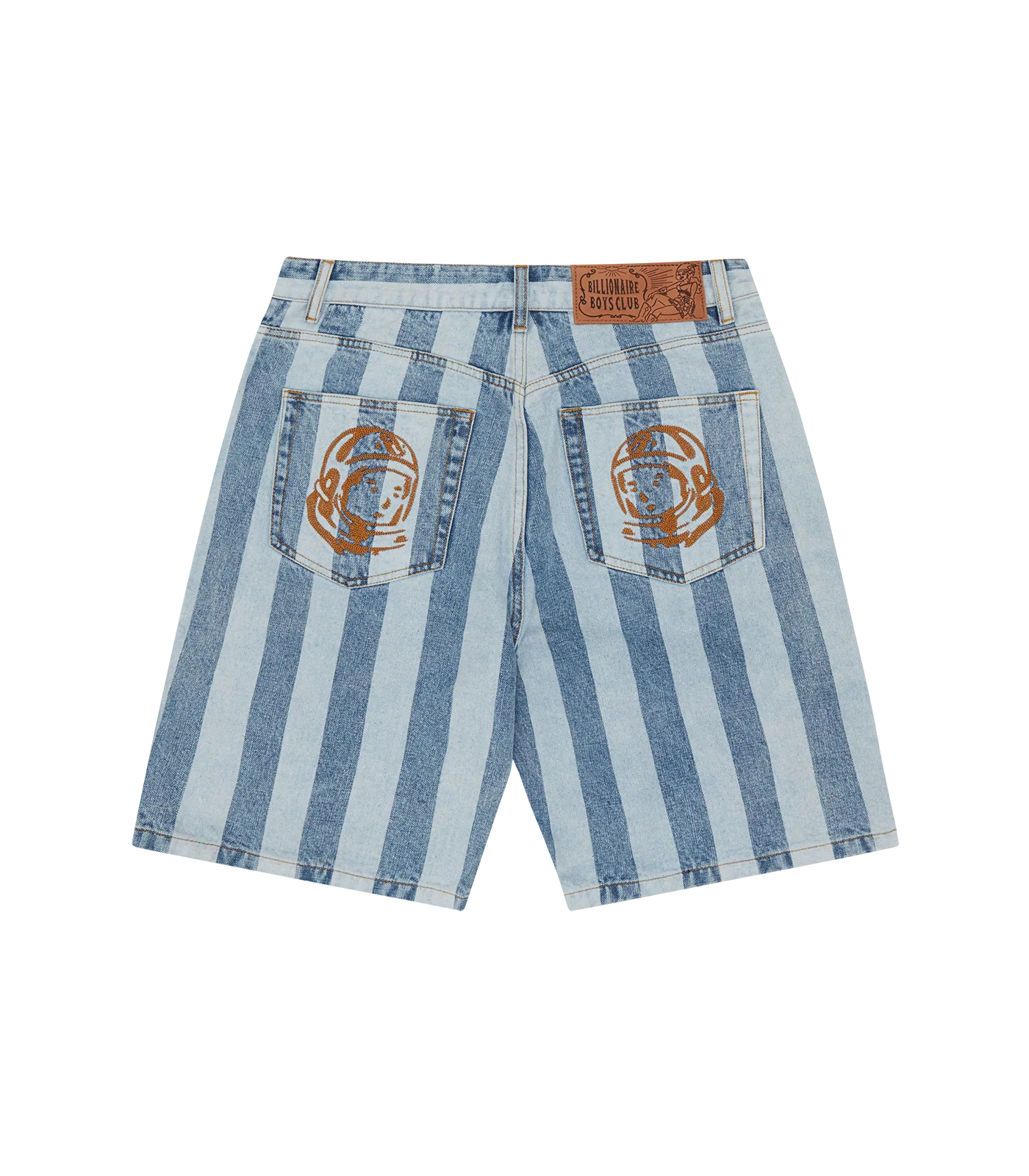 ASTRO STRIPED DENIM SHORTS - LIGHT WASH BLUE - Image 2