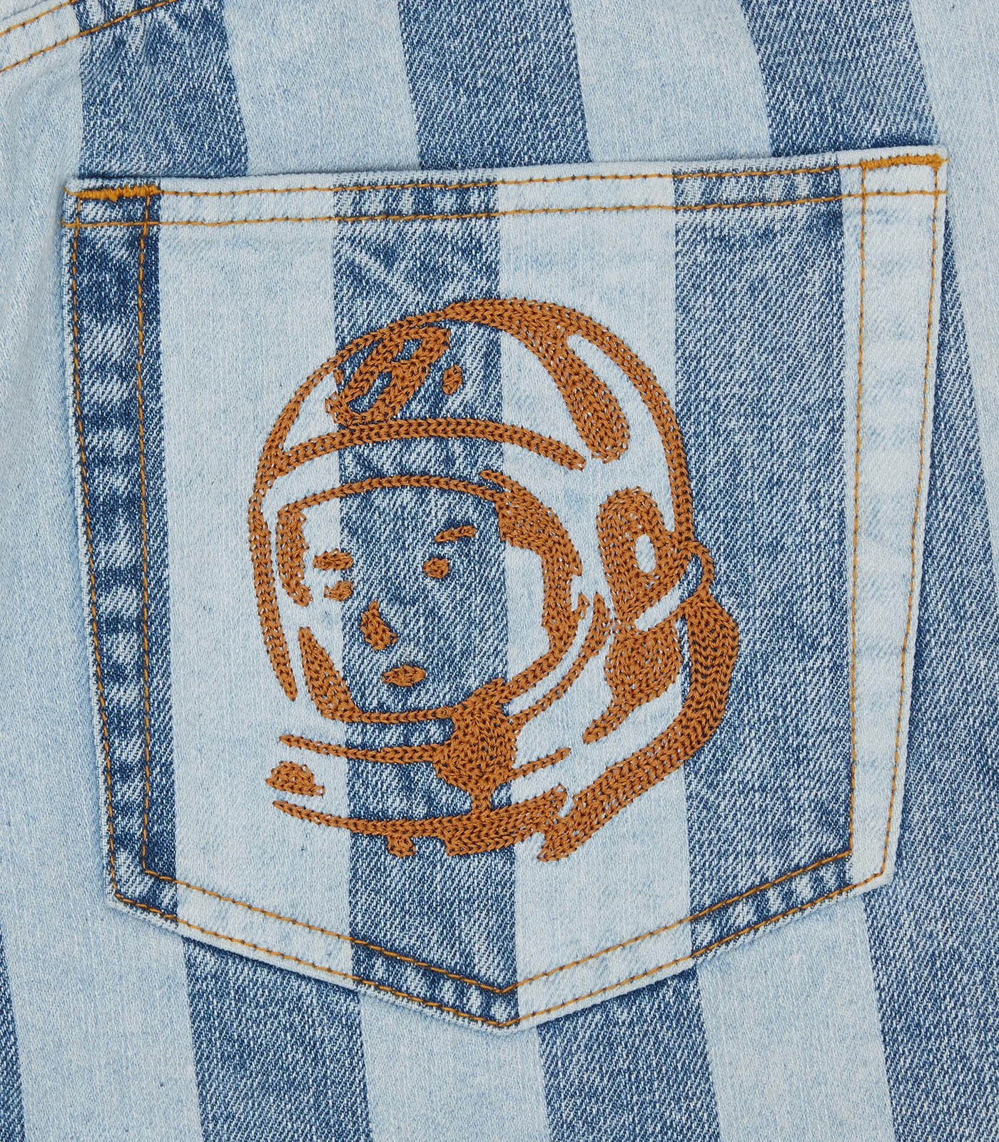 ASTRO STRIPED DENIM SHORTS - LIGHT WASH BLUE - Image 6