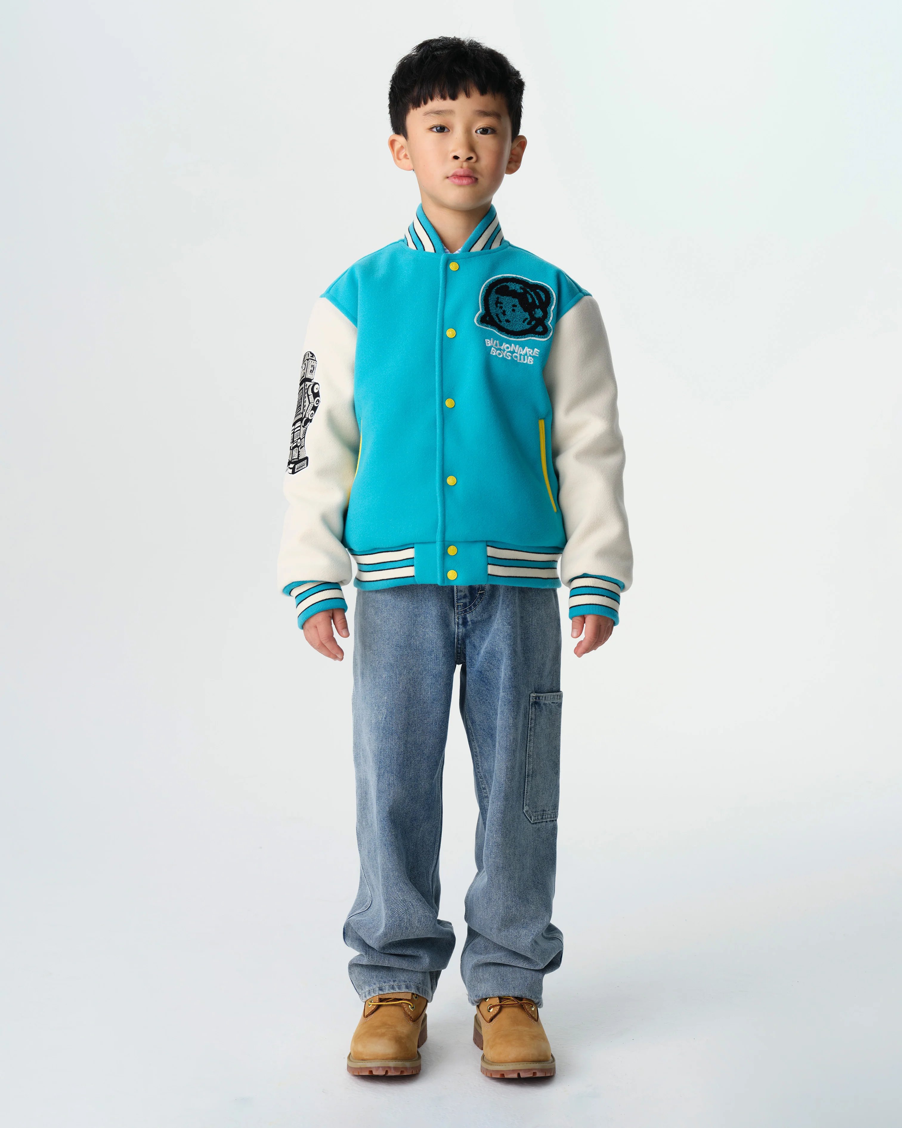 KIDS ASTRO VARSITY JACKET - BLUE - Image 3