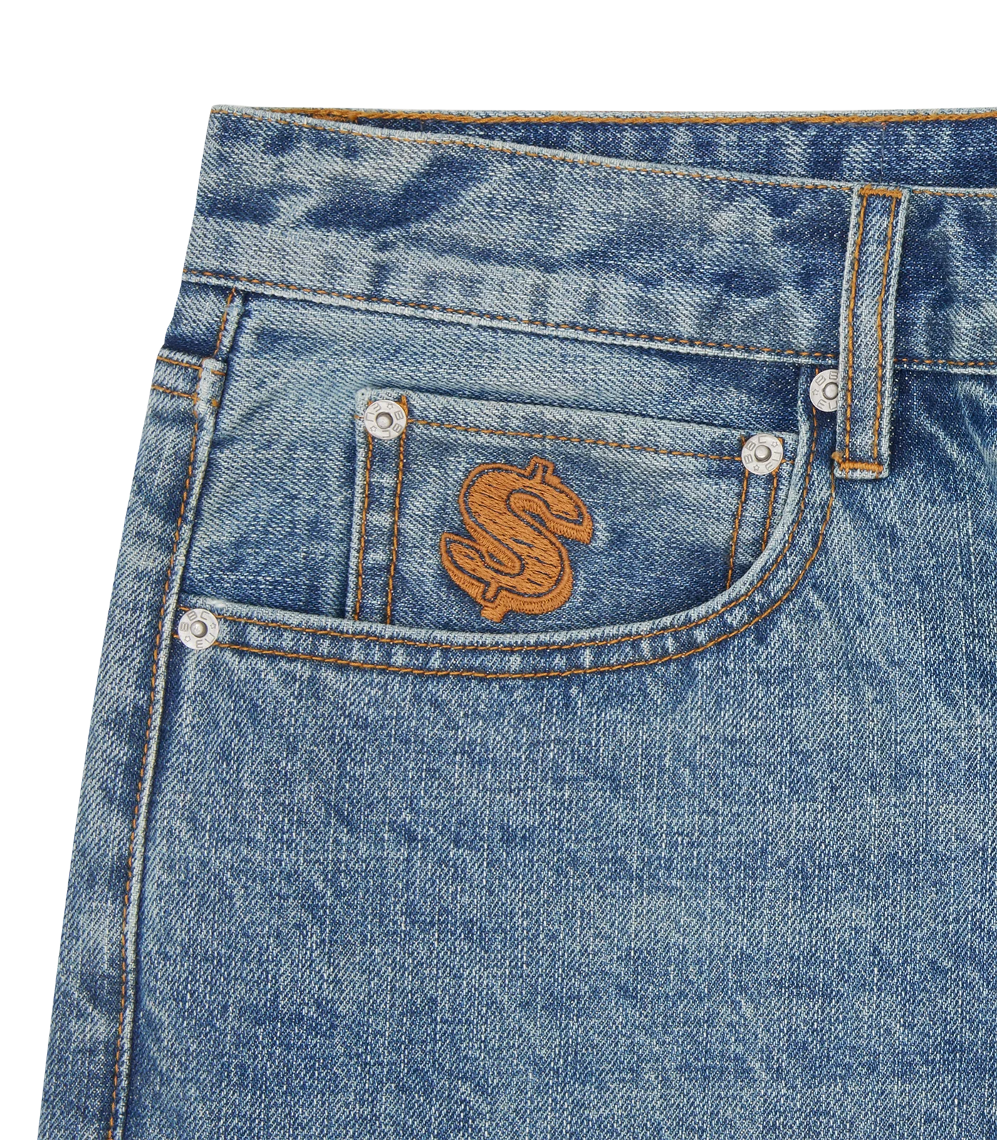ASTRO WIDE LEG DENIM PANT - BLUE - Image 6