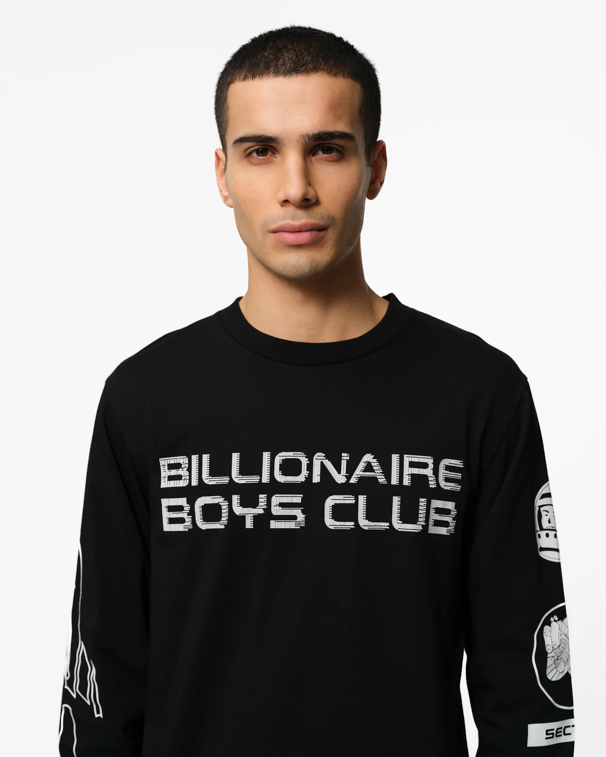 BB ASTRO DIGI LOGO L/S T-SHIRT - BLACK - Image 3