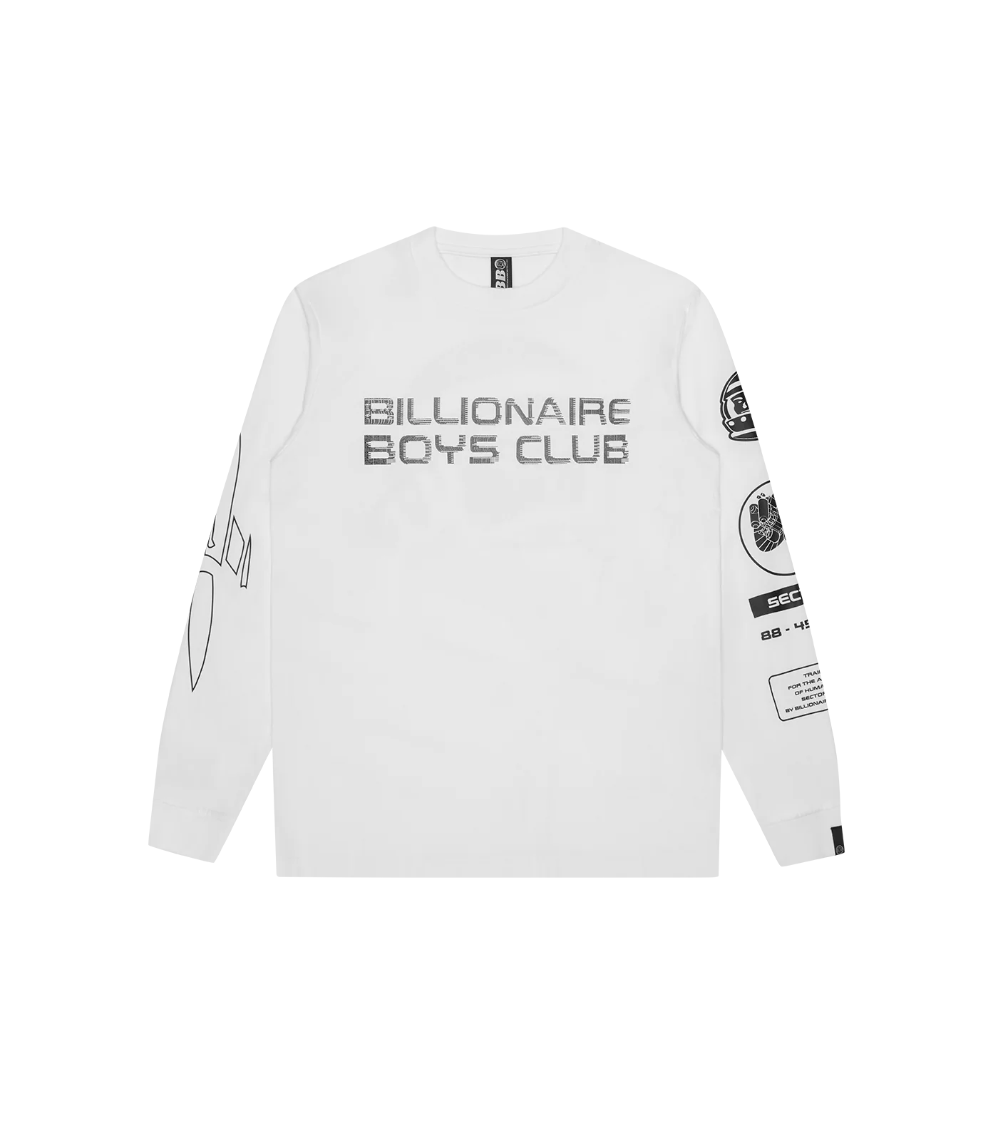 BB ASTRO DIGI LOGO L/S T-SHIRT - WHITE
