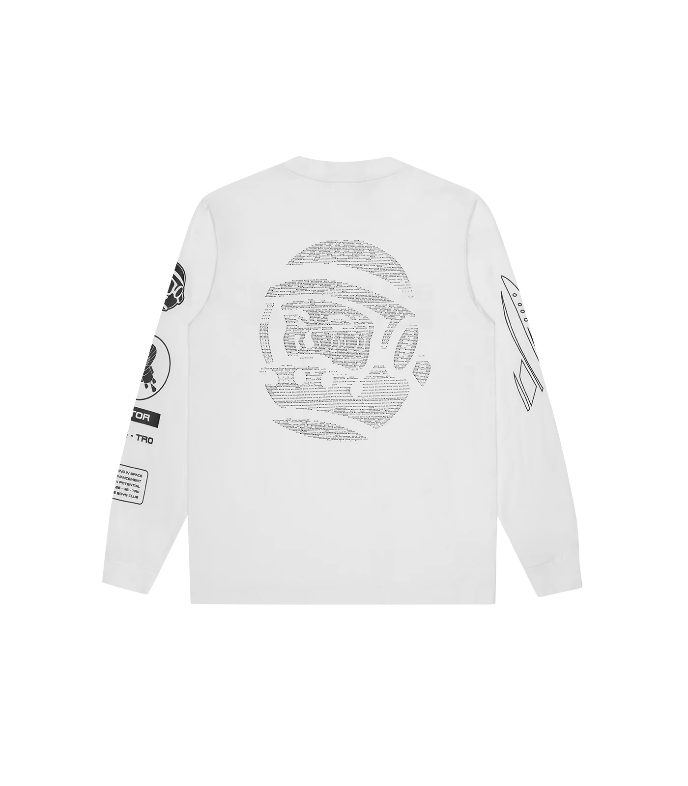 BB ASTRO DIGI LOGO L/S T-SHIRT - WHITE - Image 2