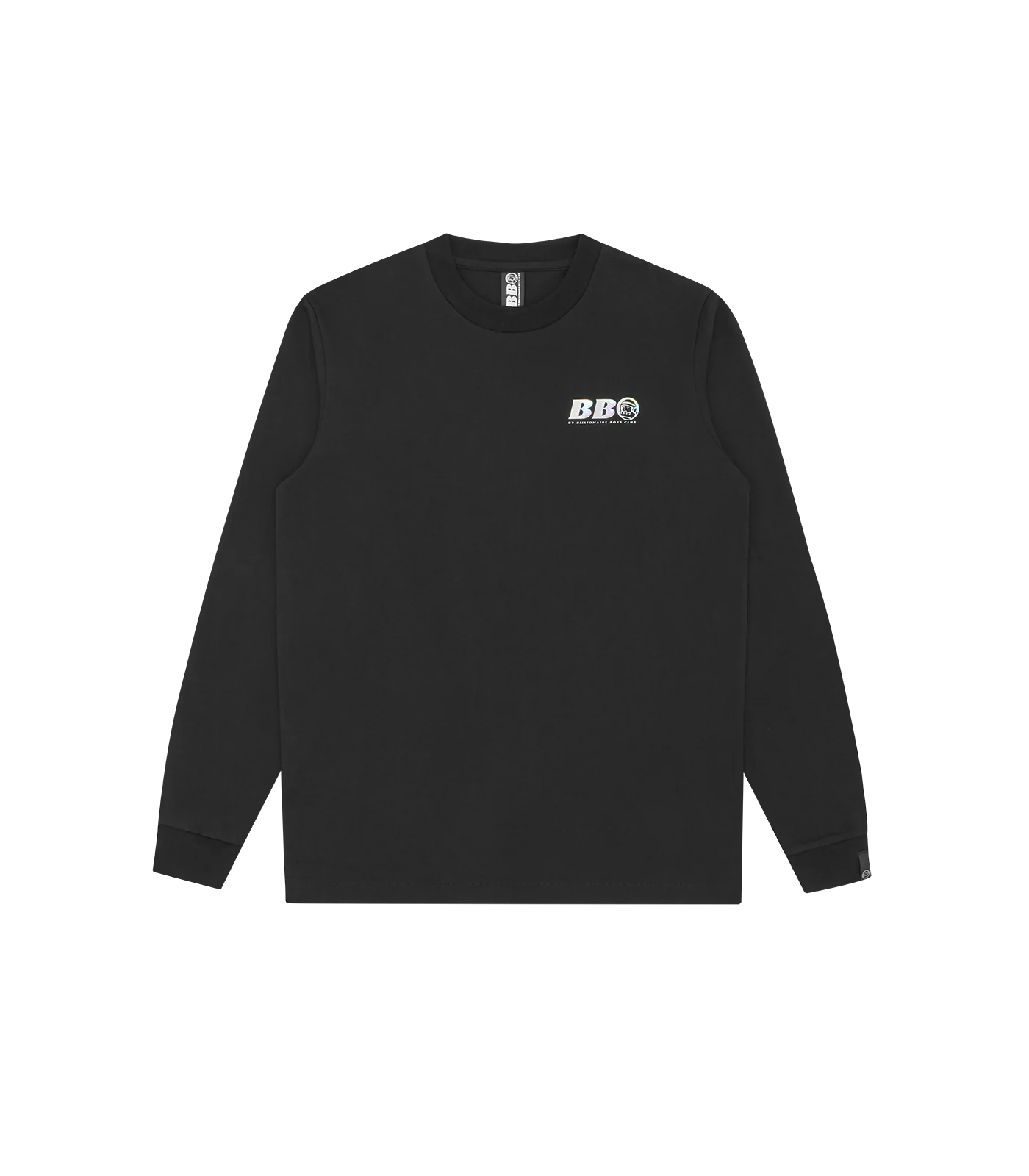 BB ASTRO HOLOGRAPHIC SMALL LOGO L/S T-SHIRT - BLACK