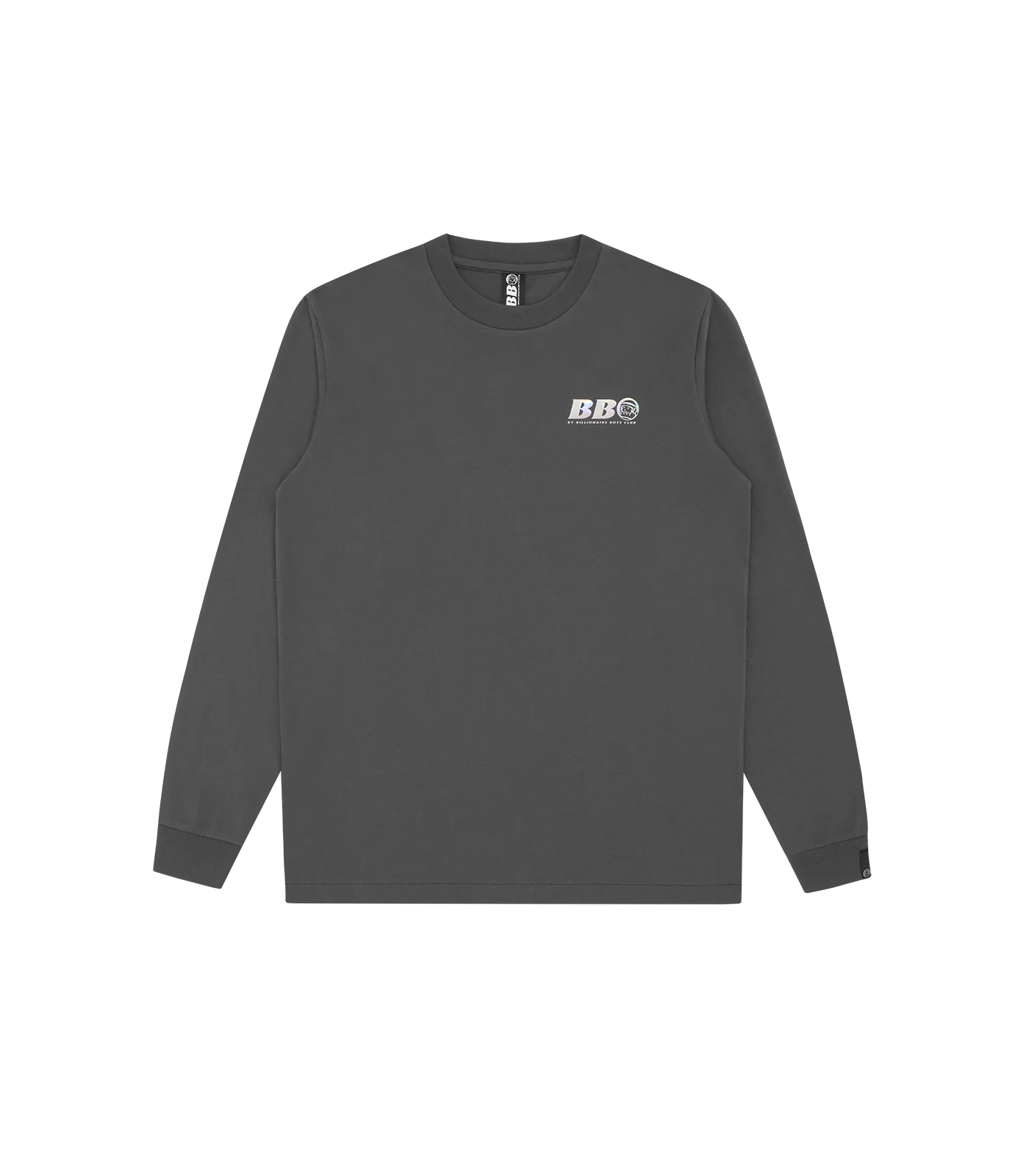 BB ASTRO HOLOGRAPHIC SMALL LOGO L/S T-SHIRT - DARK GREY