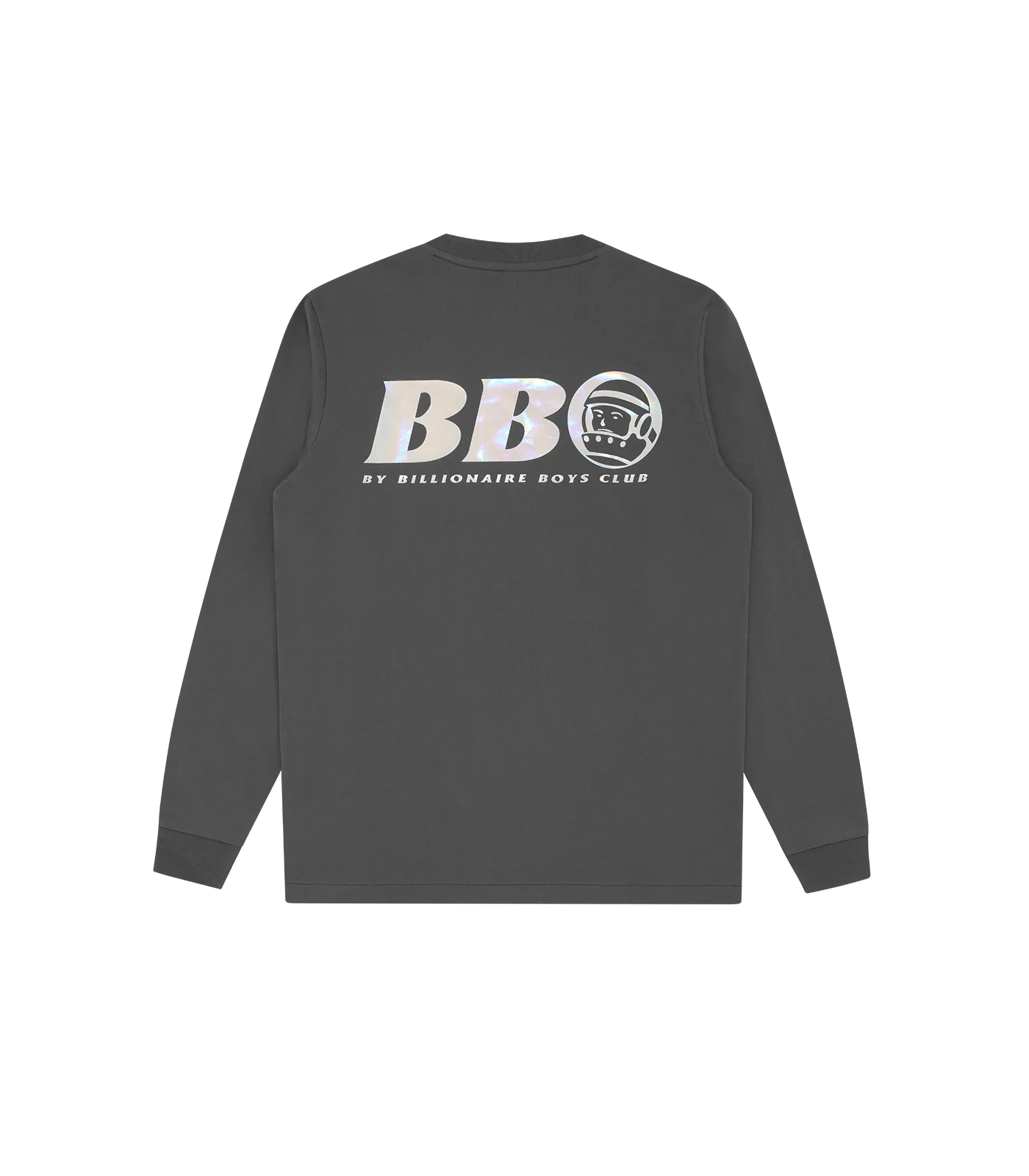 BB ASTRO HOLOGRAPHIC SMALL LOGO L/S T-SHIRT - DARK GREY - Image 2