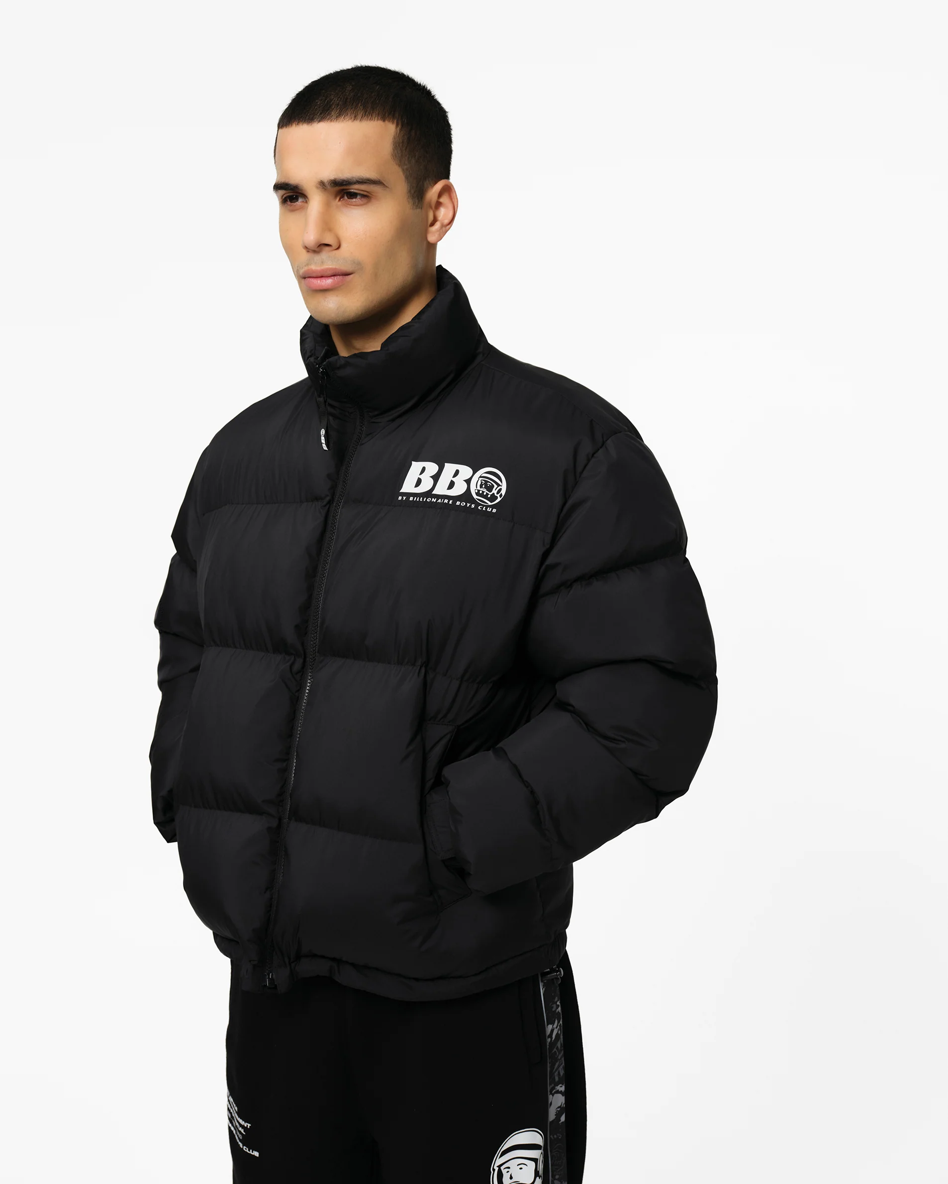 BB ASTRO PANELLED PUFFER JACKET - BLACK - Image 3