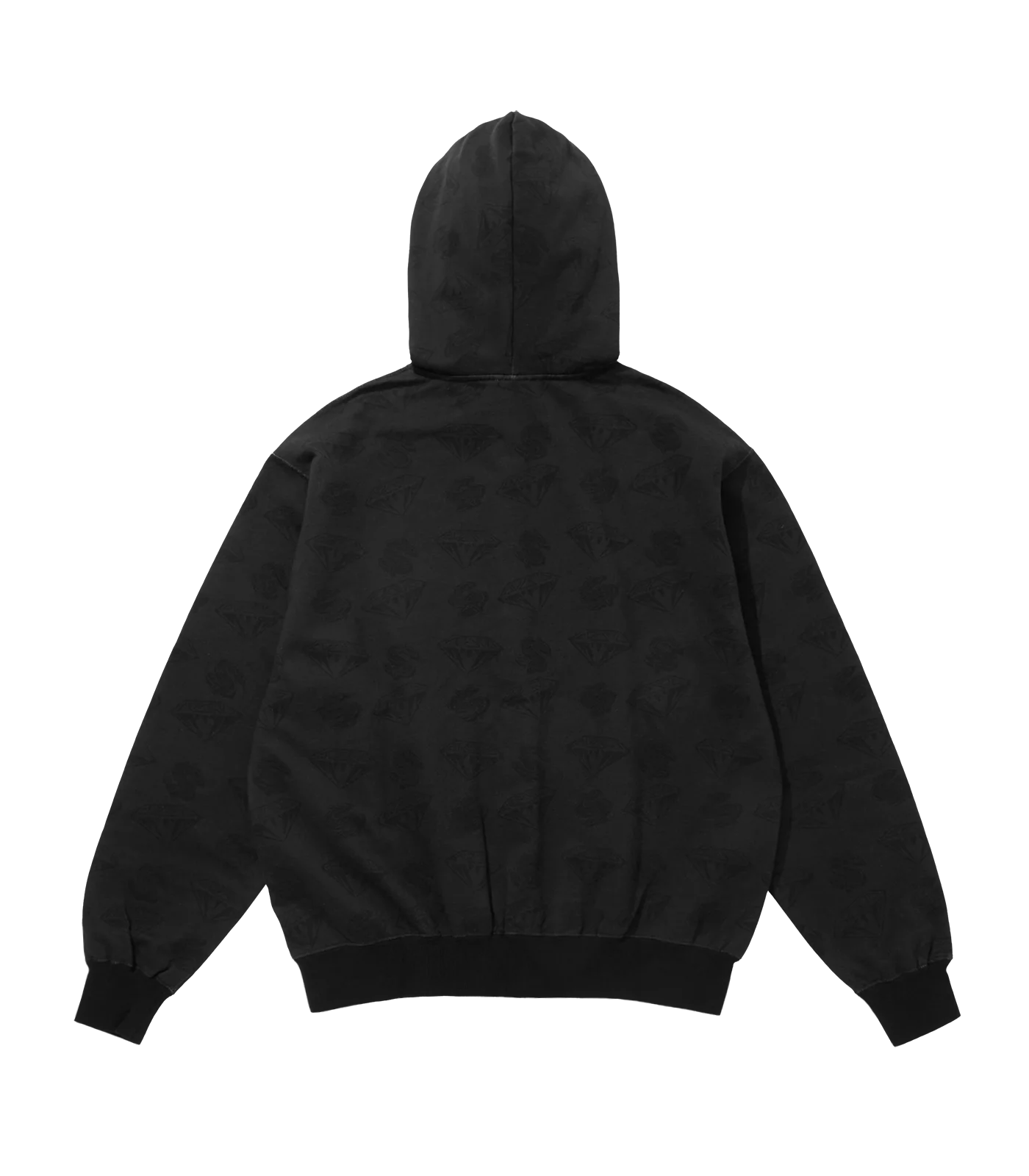 DIAMONDS & DOLLARS FULL ZIP HOOD - BLACK - Image 2