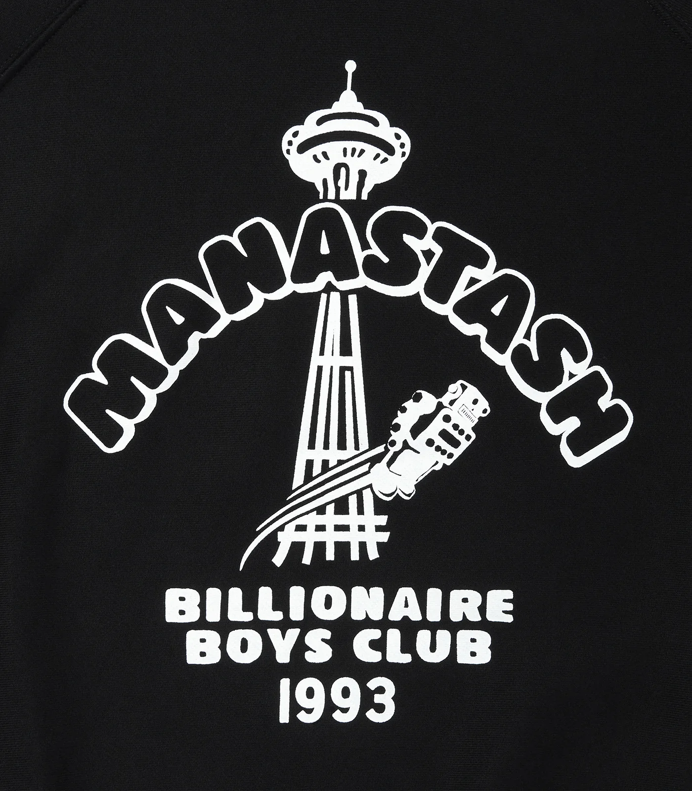 BILLIONAIRE BOYS CLUB X MANASTASH GUSSET SWEATSHIRT - BLACK - Image 3