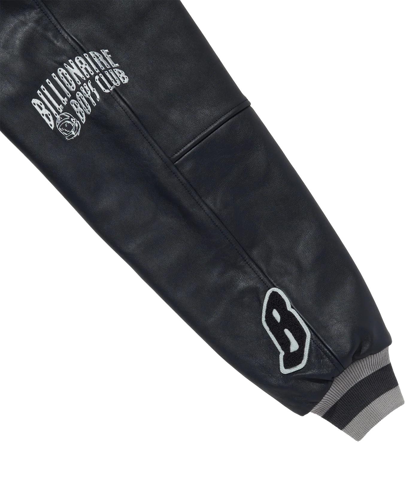 BILLIONAIRE BOYS CLUB X MANASTASH LEATHER SLEEVE JACKET - GREY - Image 5