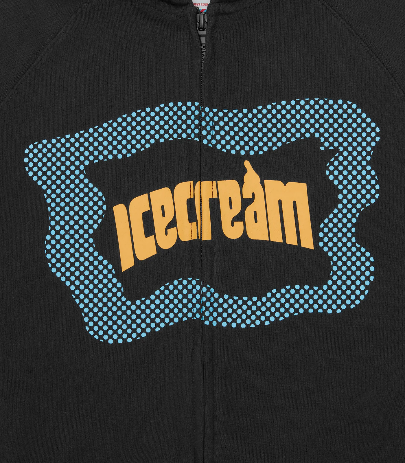 BLOCK LOGO ZIP THROUGH HOOD - BLACK - Image 3