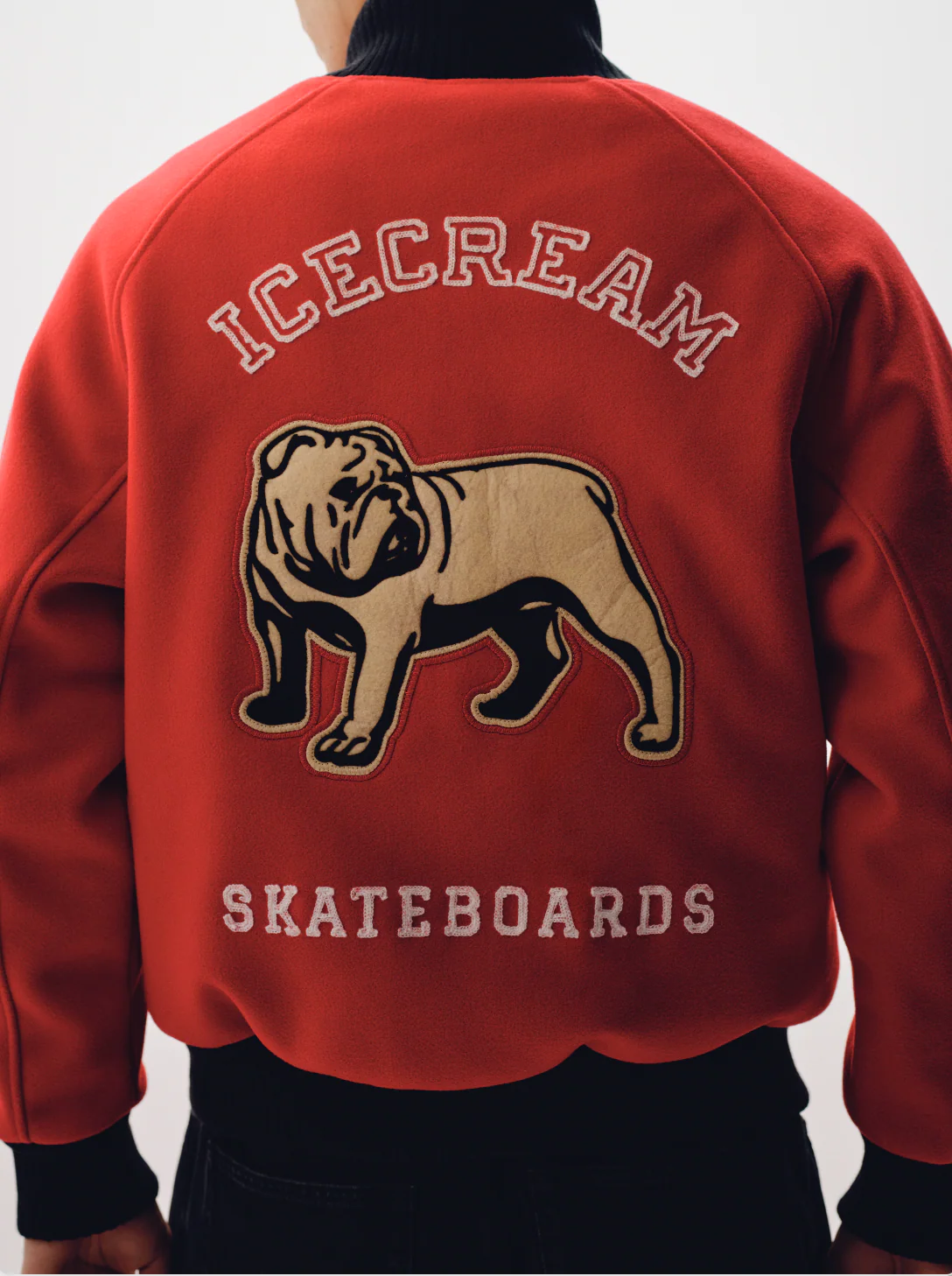 BULLDOG VARSITY JACKET - RED - Image 4
