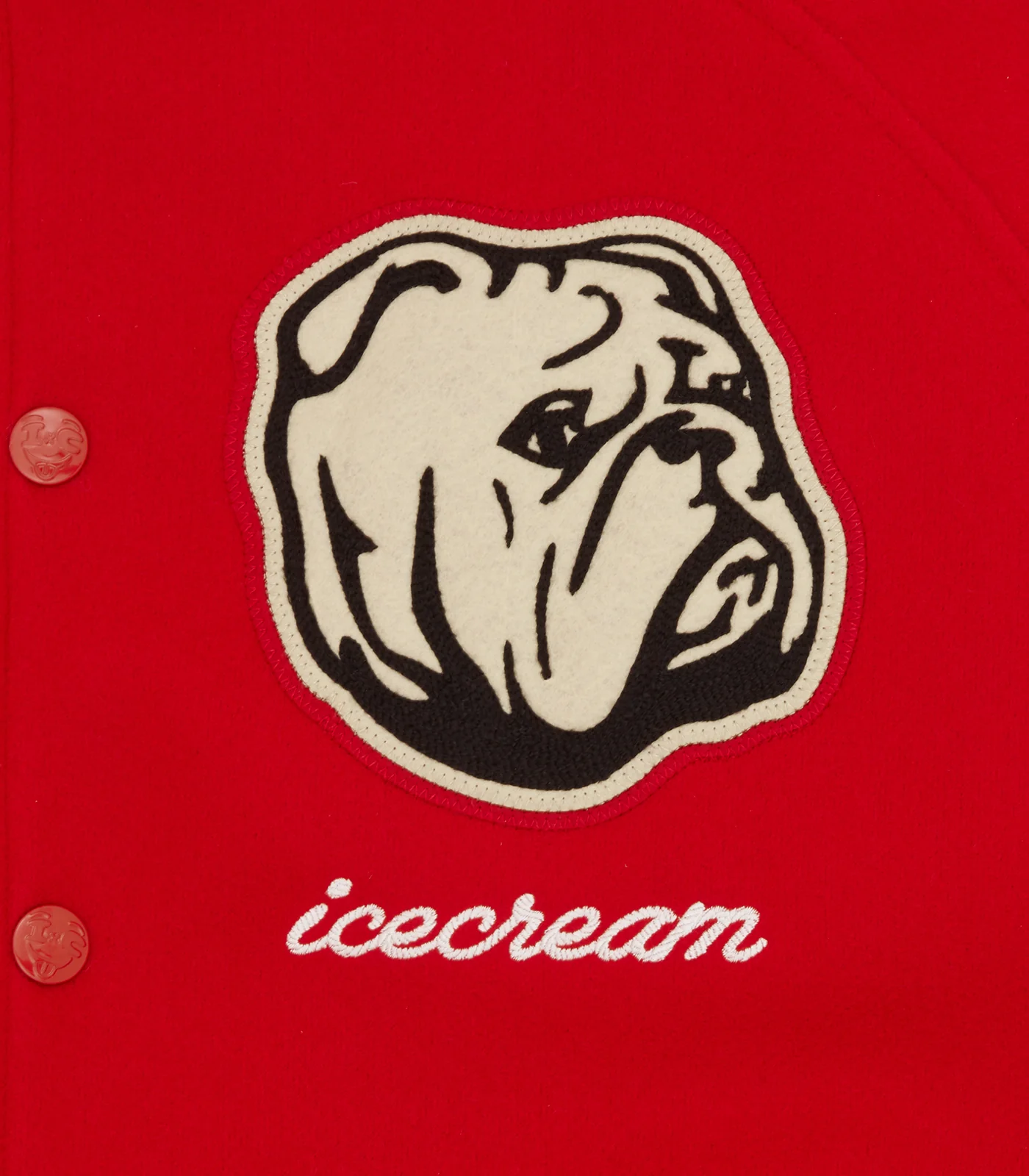 BULLDOG VARSITY JACKET - RED - Image 6