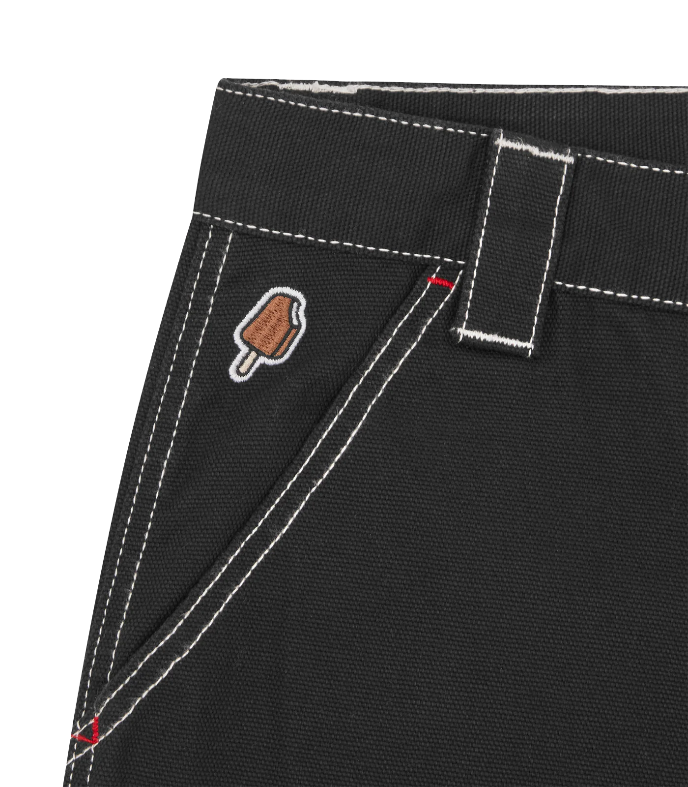 CANVAS CARPENTER SHORTS - BLACK - Image 3