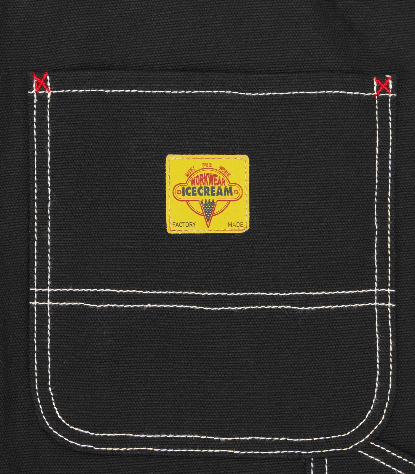 CANVAS CARPENTER SHORTS - BLACK - Image 4