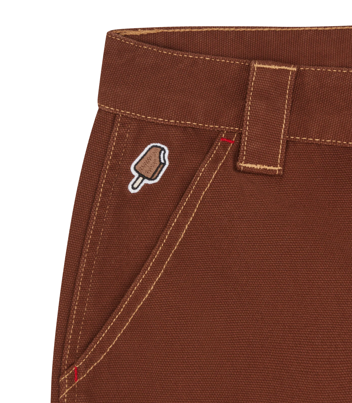 CANVAS CARPENTER SHORTS - BROWN - Image 3