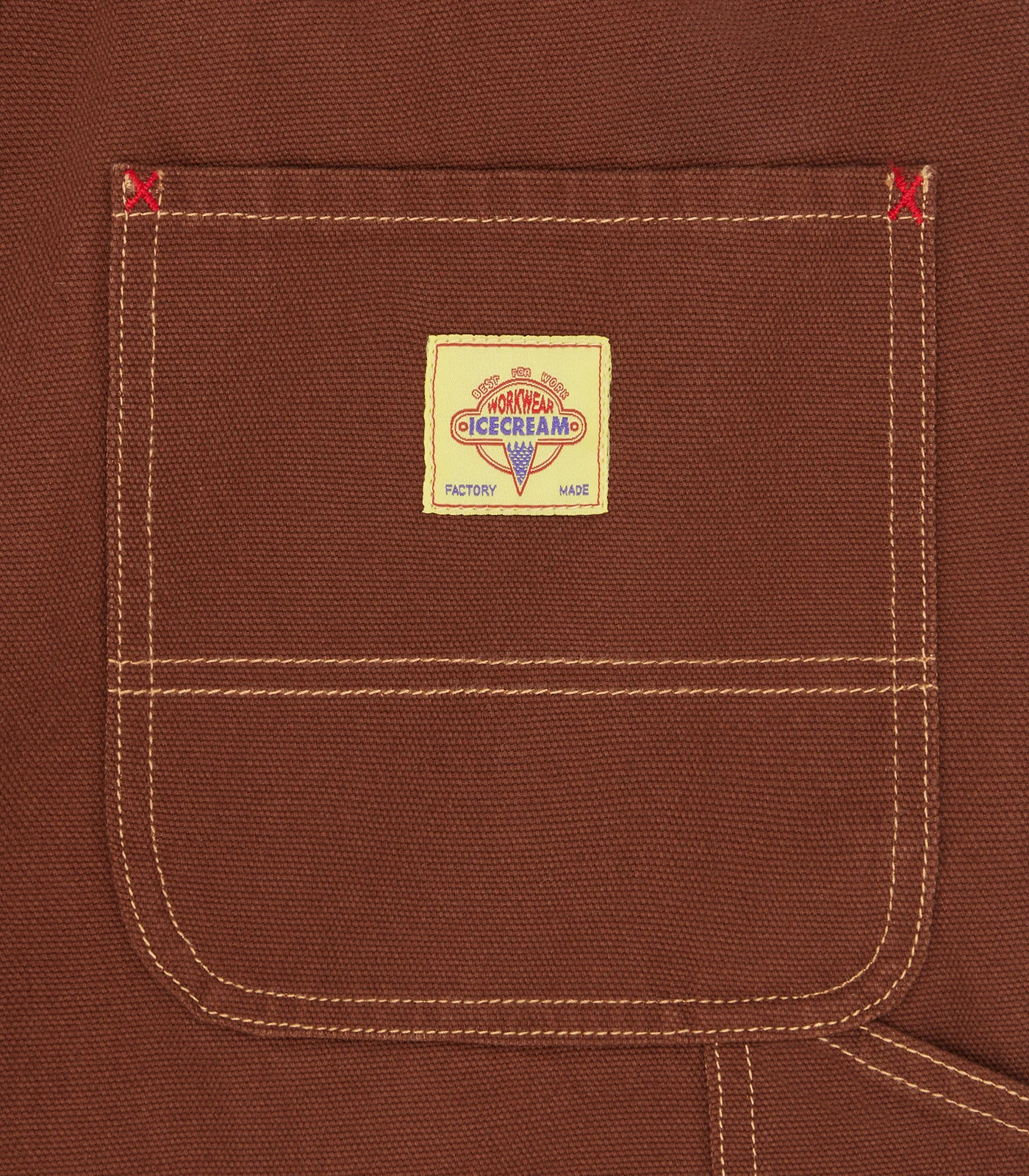 CANVAS CARPENTER SHORTS - BROWN - Image 4
