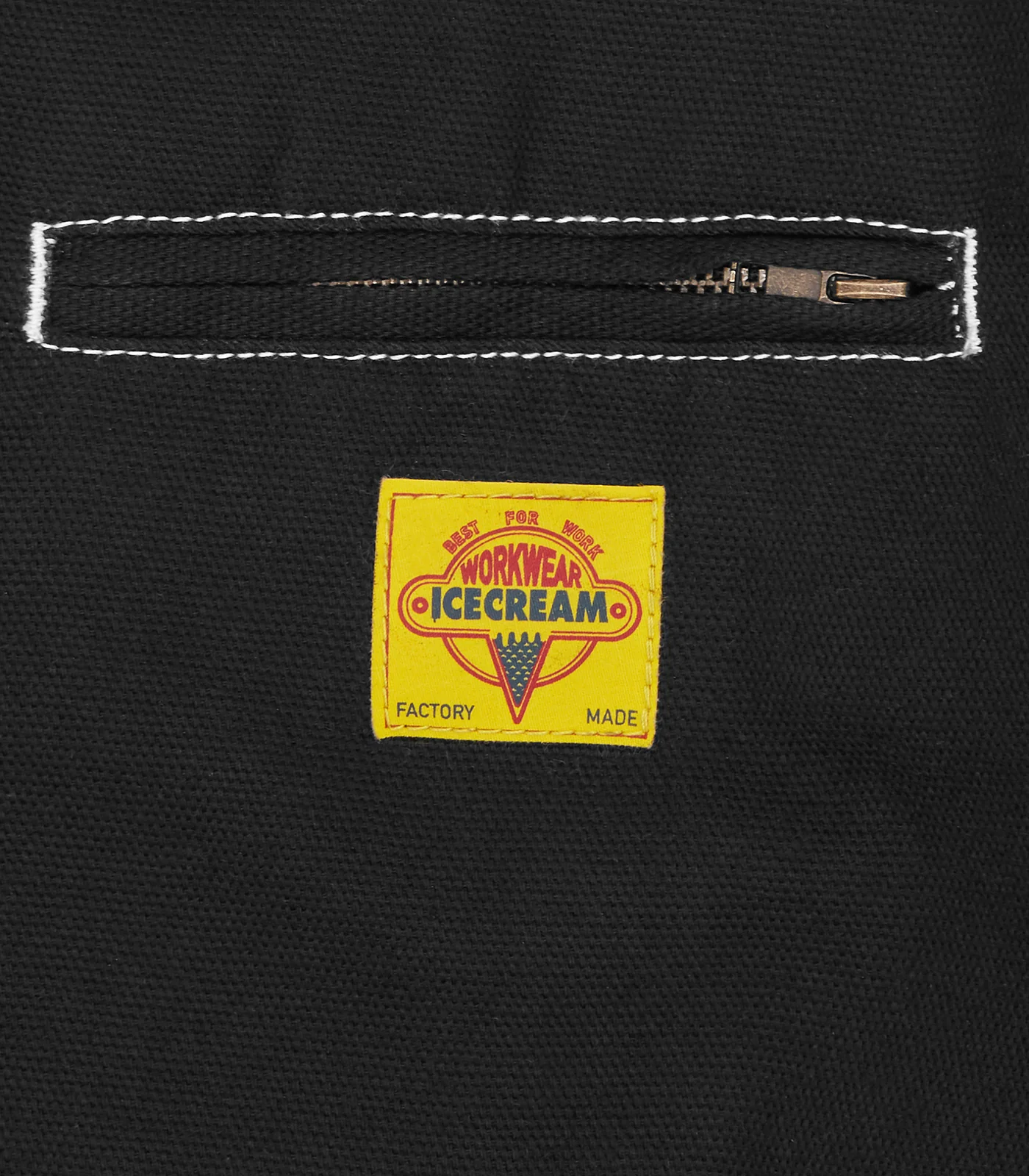 CANVAS LINED WORK JACKET - BLACK - Image 3