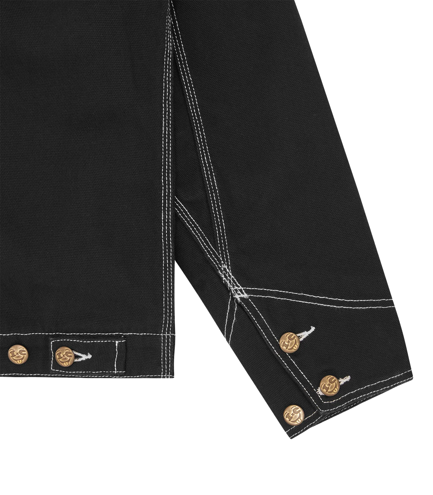 CANVAS LINED WORK JACKET - BLACK - Image 4