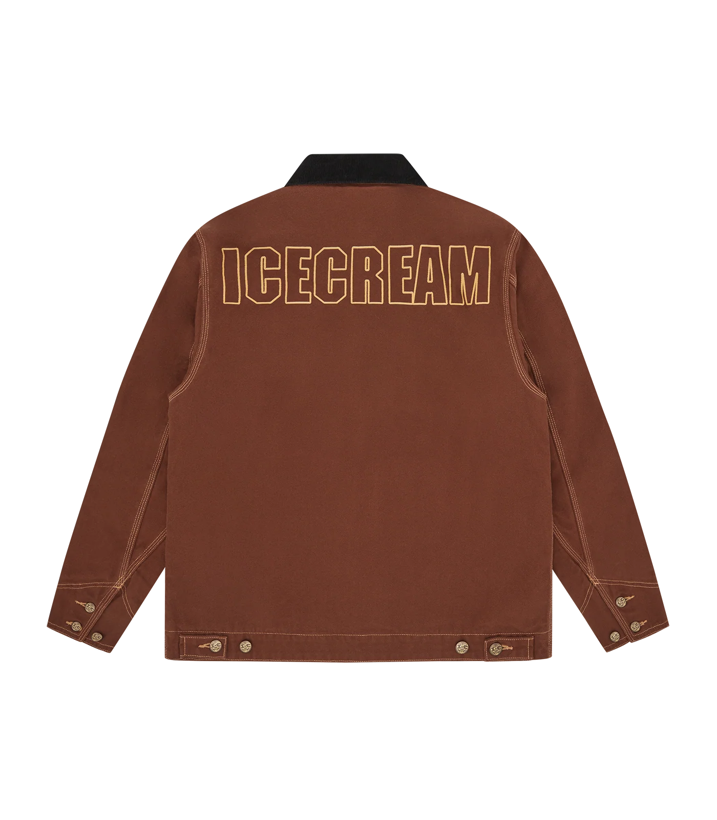 CANVAS LINED WORK JACKET - BROWN - Image 2