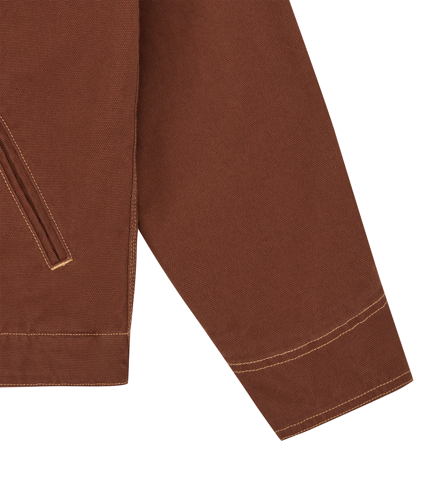 CANVAS LINED WORK JACKET - BROWN - Image 4