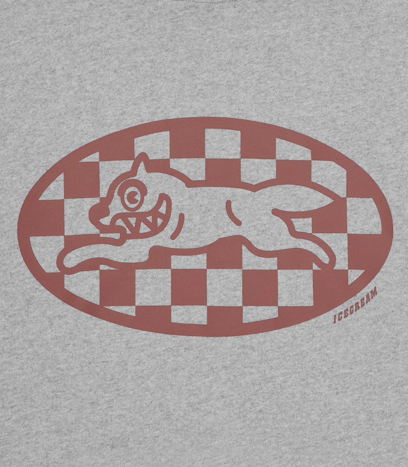 CHECKER RUNNING DOG POPOVER HOOD - HEATHER GREY - Image 3