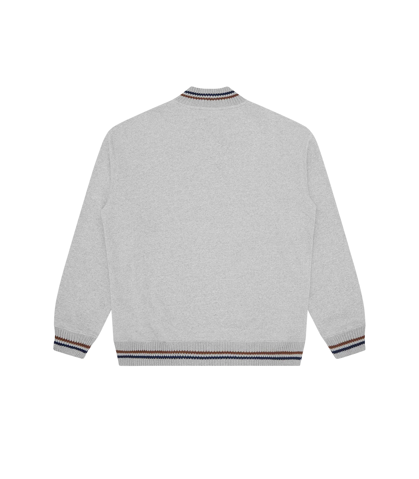 CHECKER RUNNING DOG QUARTER ZIP - HEATHER GREY - Image 2