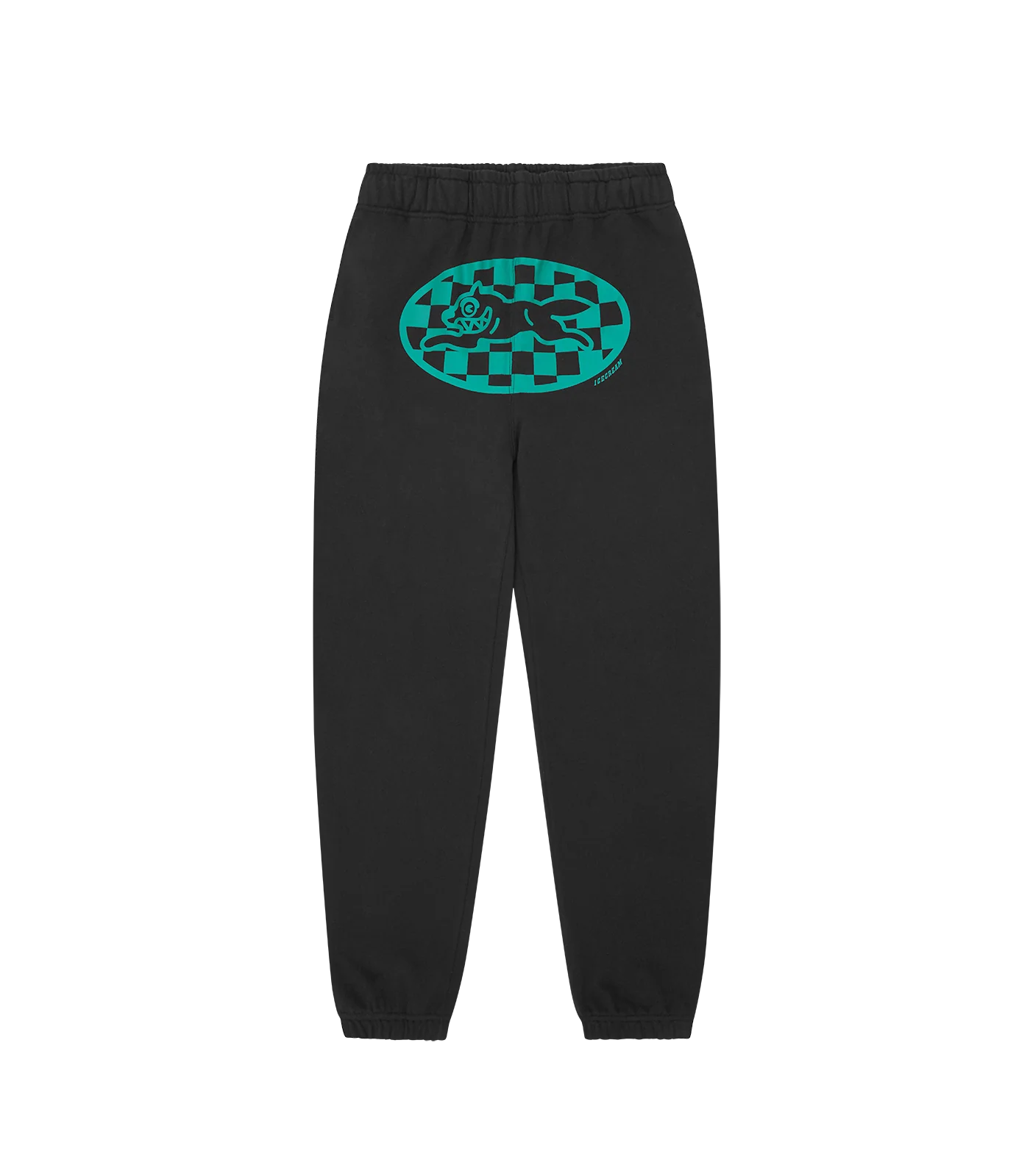 CHECKER RUNNING DOG SWEATPANTS - BLACK