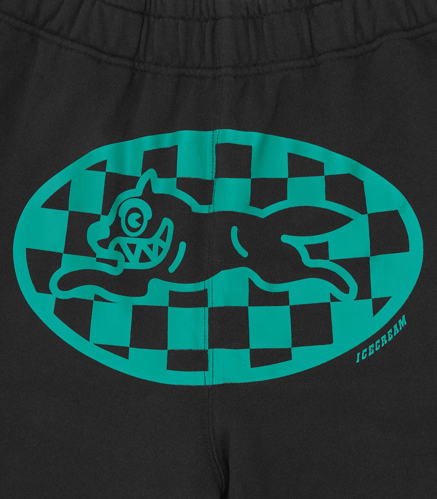 CHECKER RUNNING DOG SWEATPANTS - BLACK - Image 4