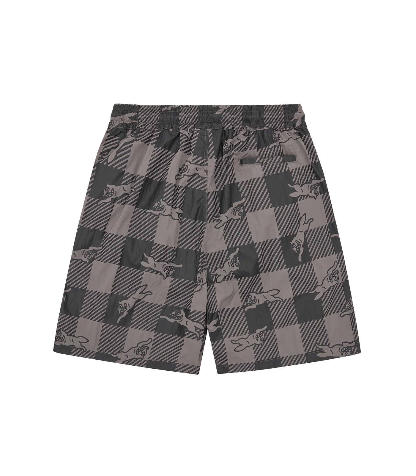 CHECKER RUNNING DOG SWIM SHORTS - GREY - Image 2