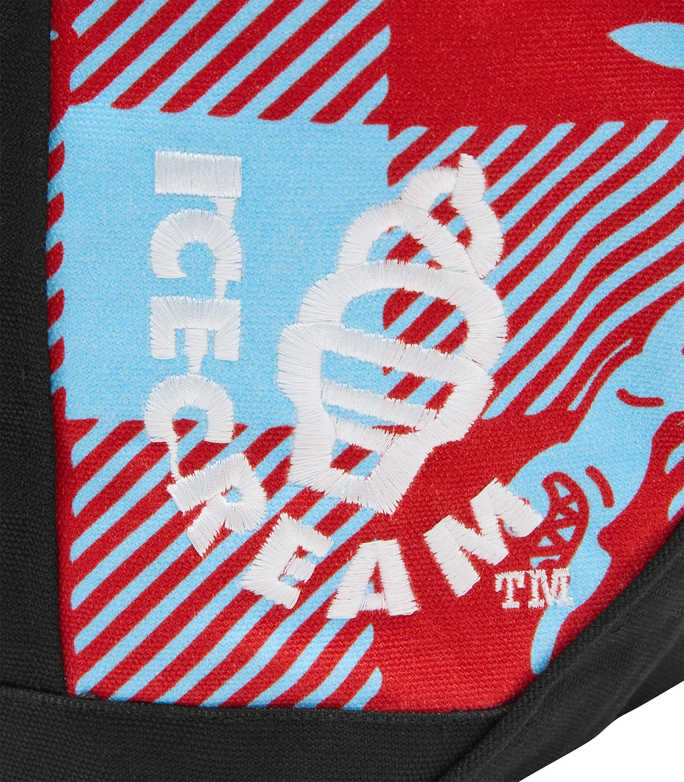 CHECKER RUNNING DOG TOTE BAG - RED/BLUE - Image 3