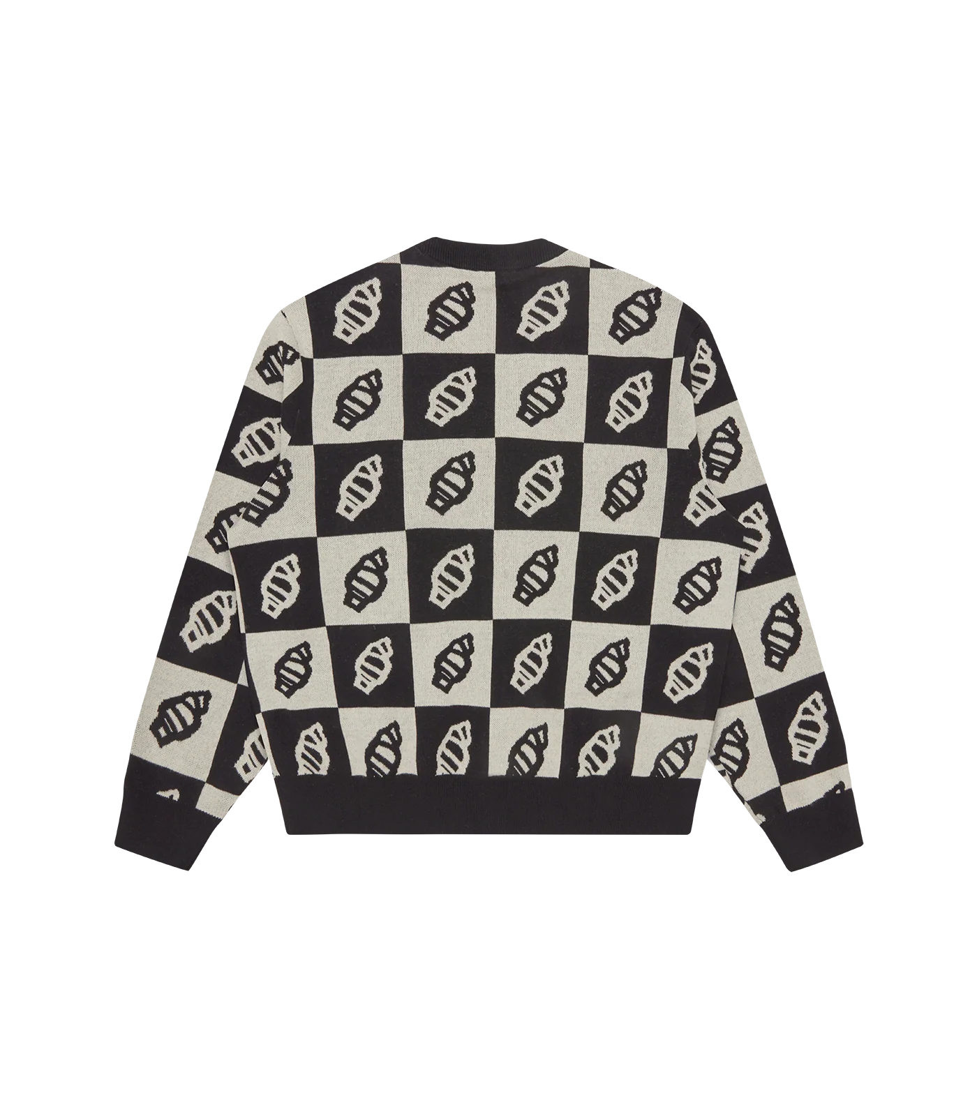 CHECKERBOARD CARDIGAN - BLACK - Image 2